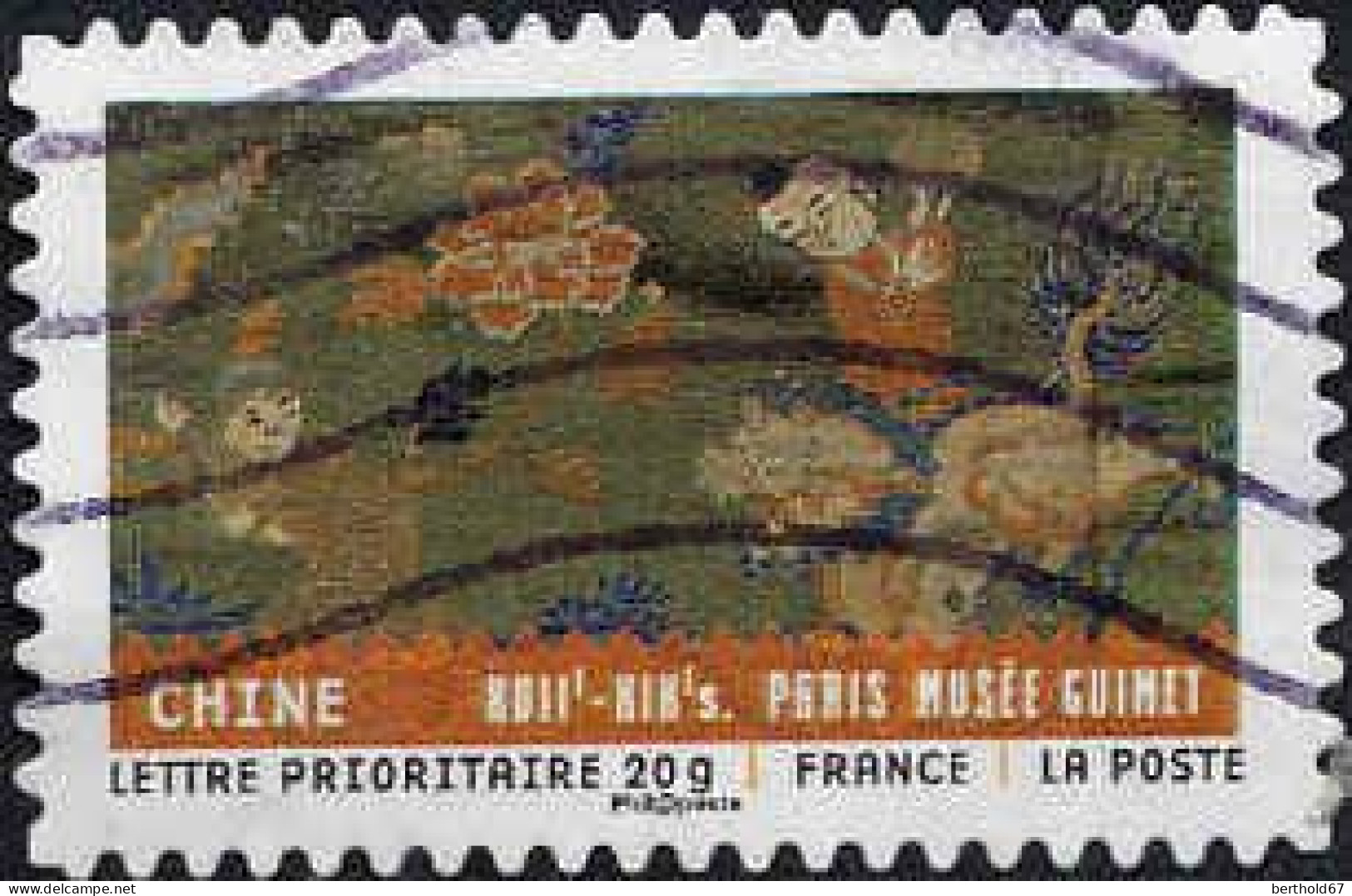 France Poste AA Obl Yv: 519 Mi:5034 Chine Paris Musée Guimet (Lign.Ondulées) (Thème) - Textil