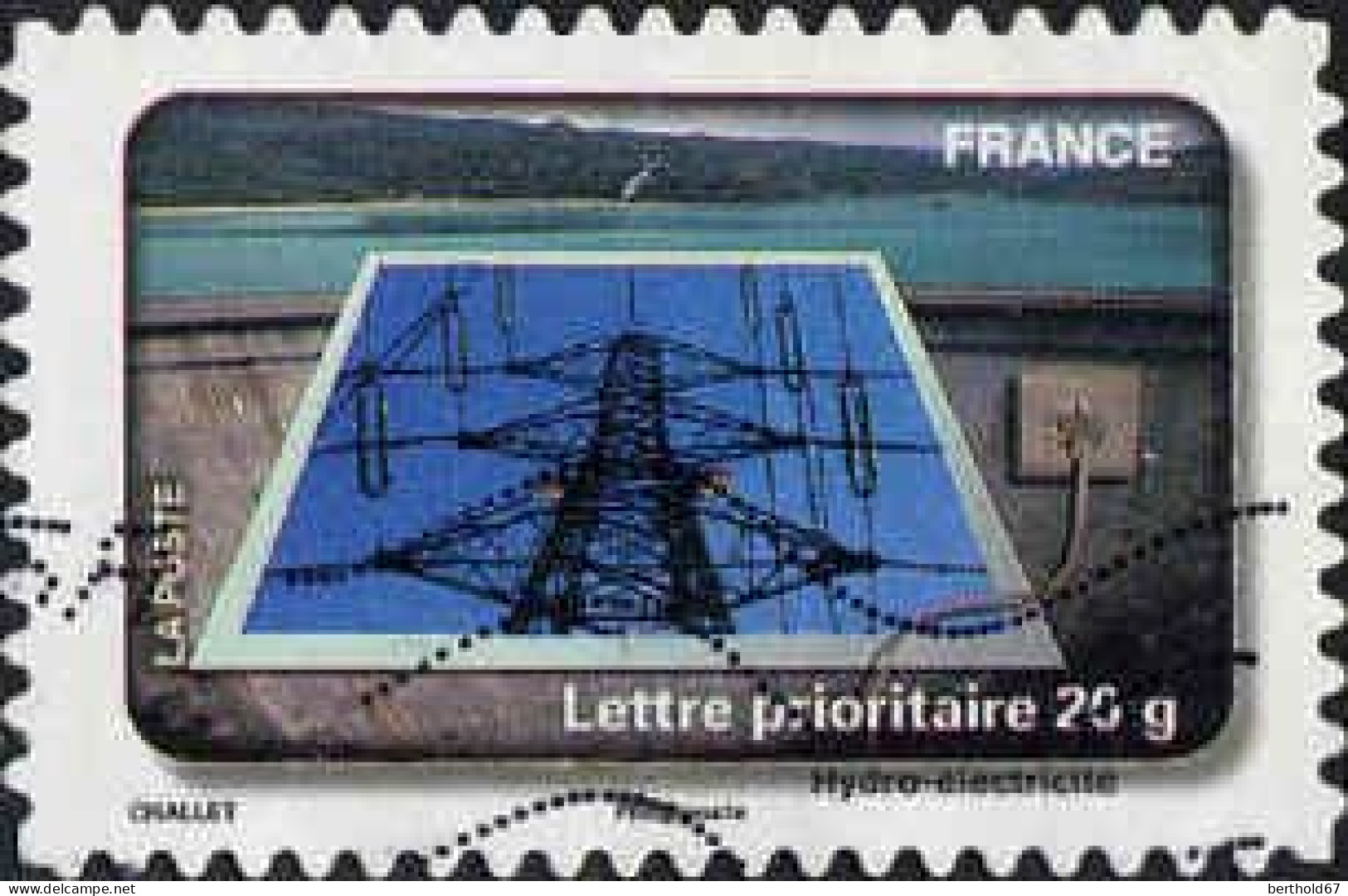 France Poste AA Obl Yv: 407 Mi:4828 Hydro-électricité (Lign.Ondulées) (Thème) - Sonstige & Ohne Zuordnung