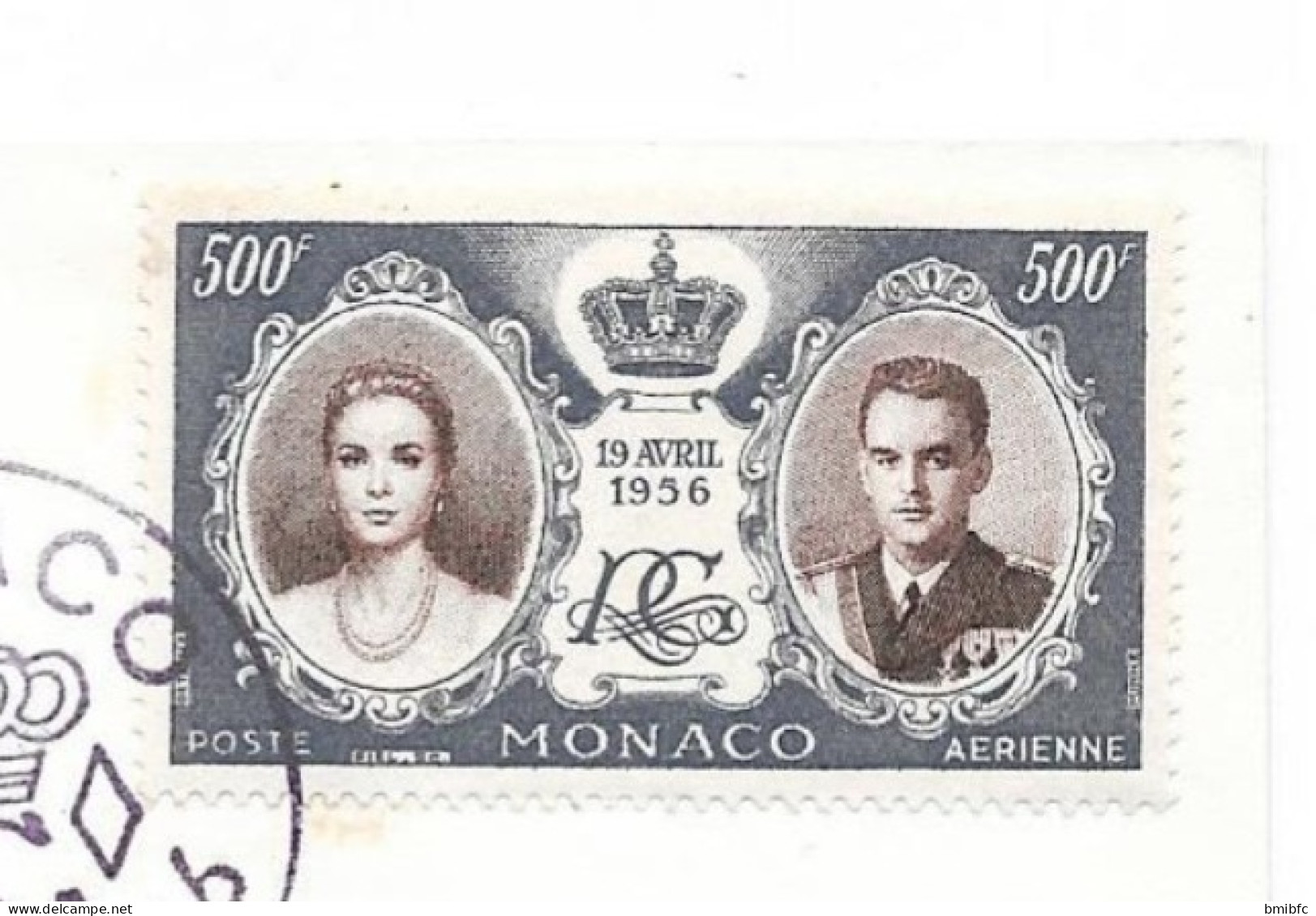 ÉMISSION DU MARIAGE     MONACO 19 AVRIL 1956 - FDC