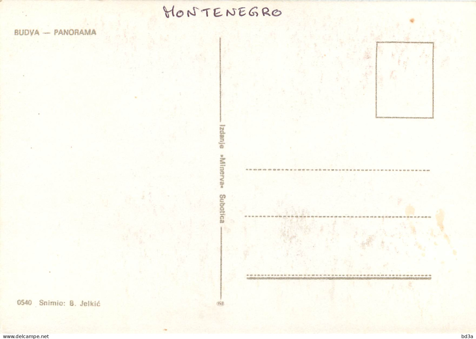  MONTENEGRO  BUVDA - Montenegro