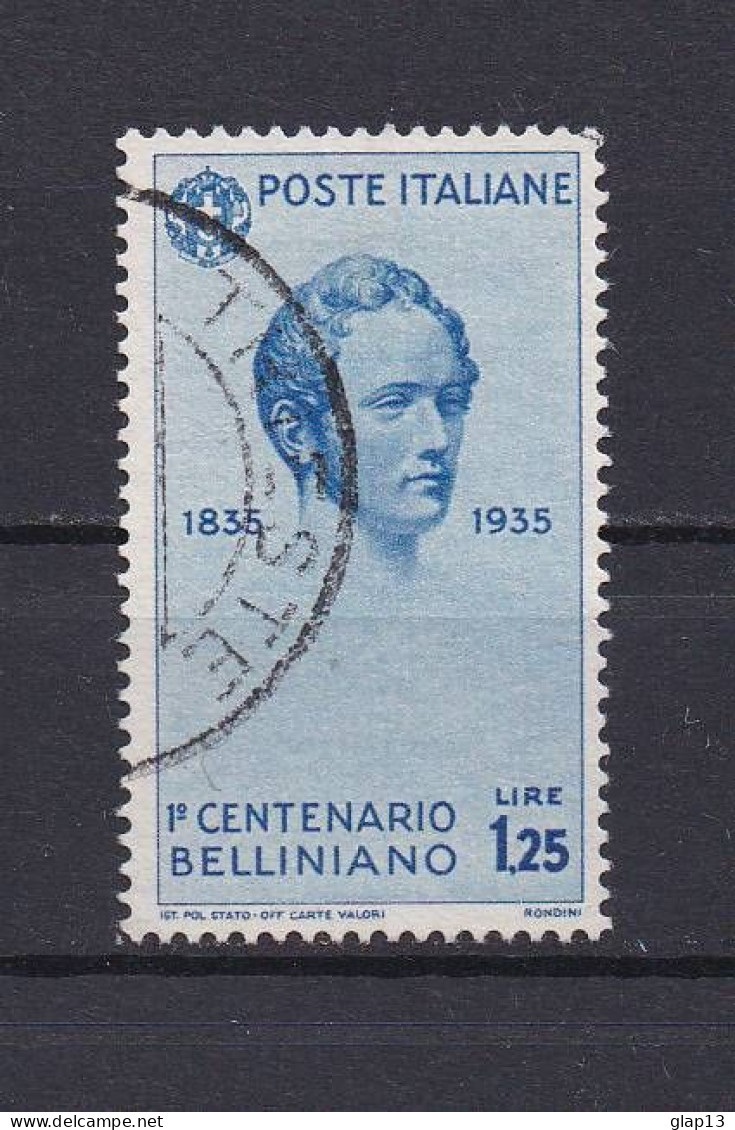 ITALIE 1935 TIMBRE N°371 OBLITERE VINCENZO BELLINI - Gebraucht