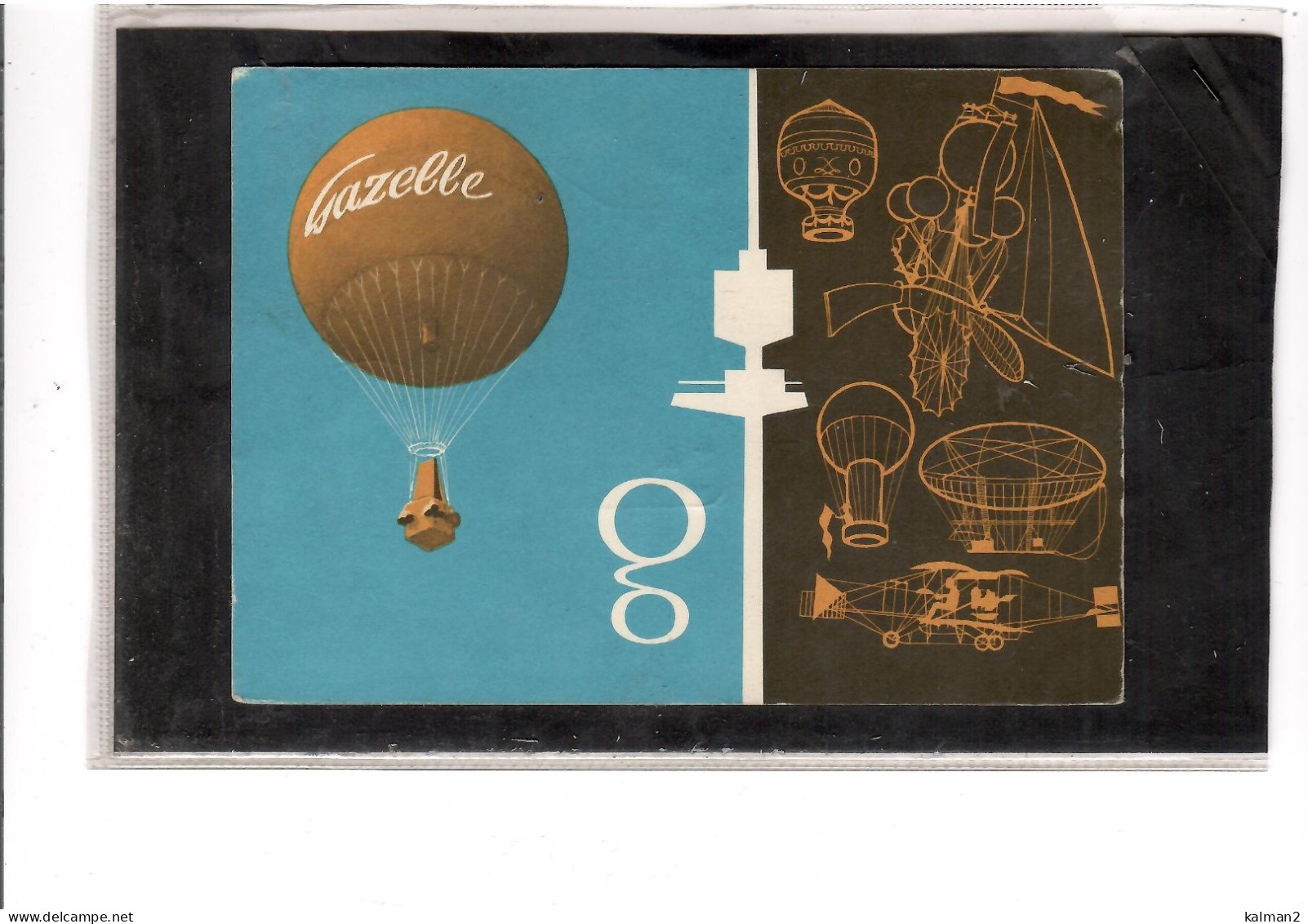 TEM20481  - WIEN 28.6.64 / SONDERBALLONPOSTFLUEGE -  NETTO KATALOG NR. 6a   - BALLON "   OE-DZG GAZELLE " - Fesselballons