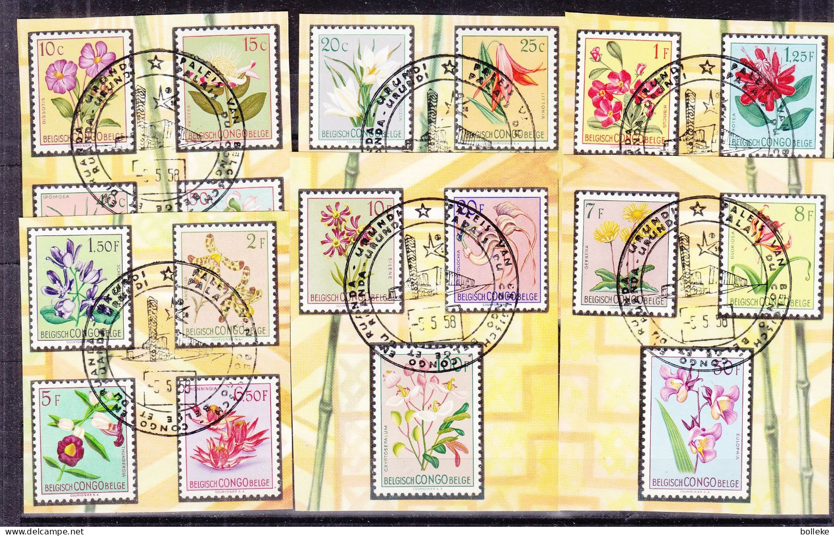 Fleurs - Orchdées - Congo Belge - COB 302 / 23 Oblitérés - Valeur 10,00 Euros - - Used Stamps