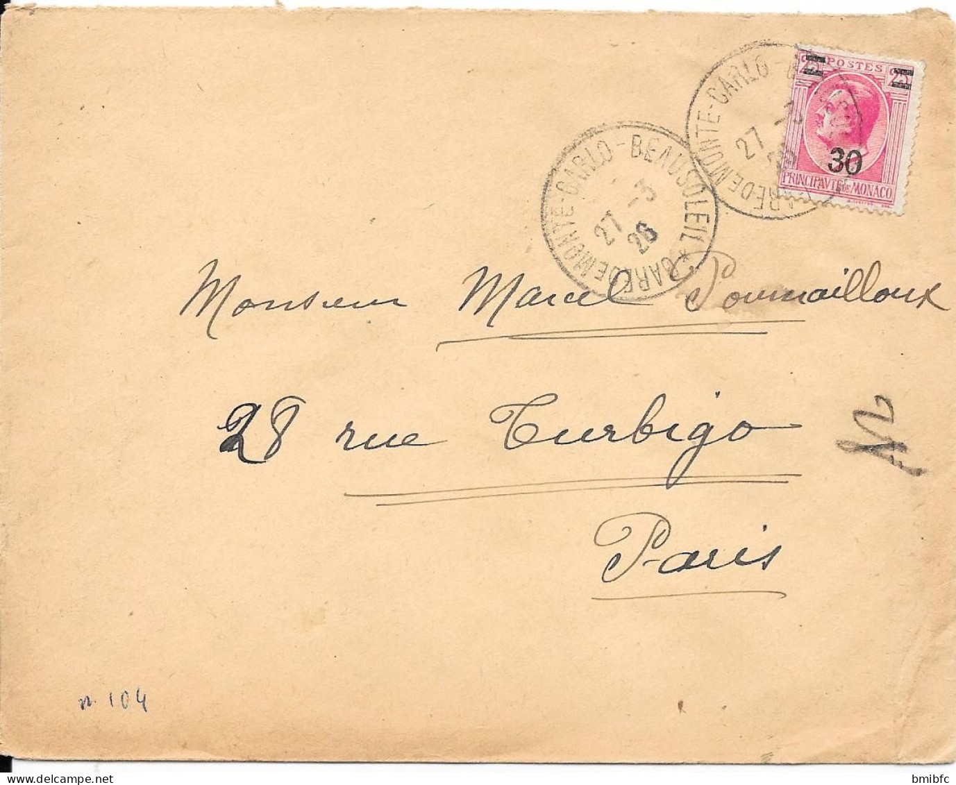 Sur Lettre 1926 - Storia Postale