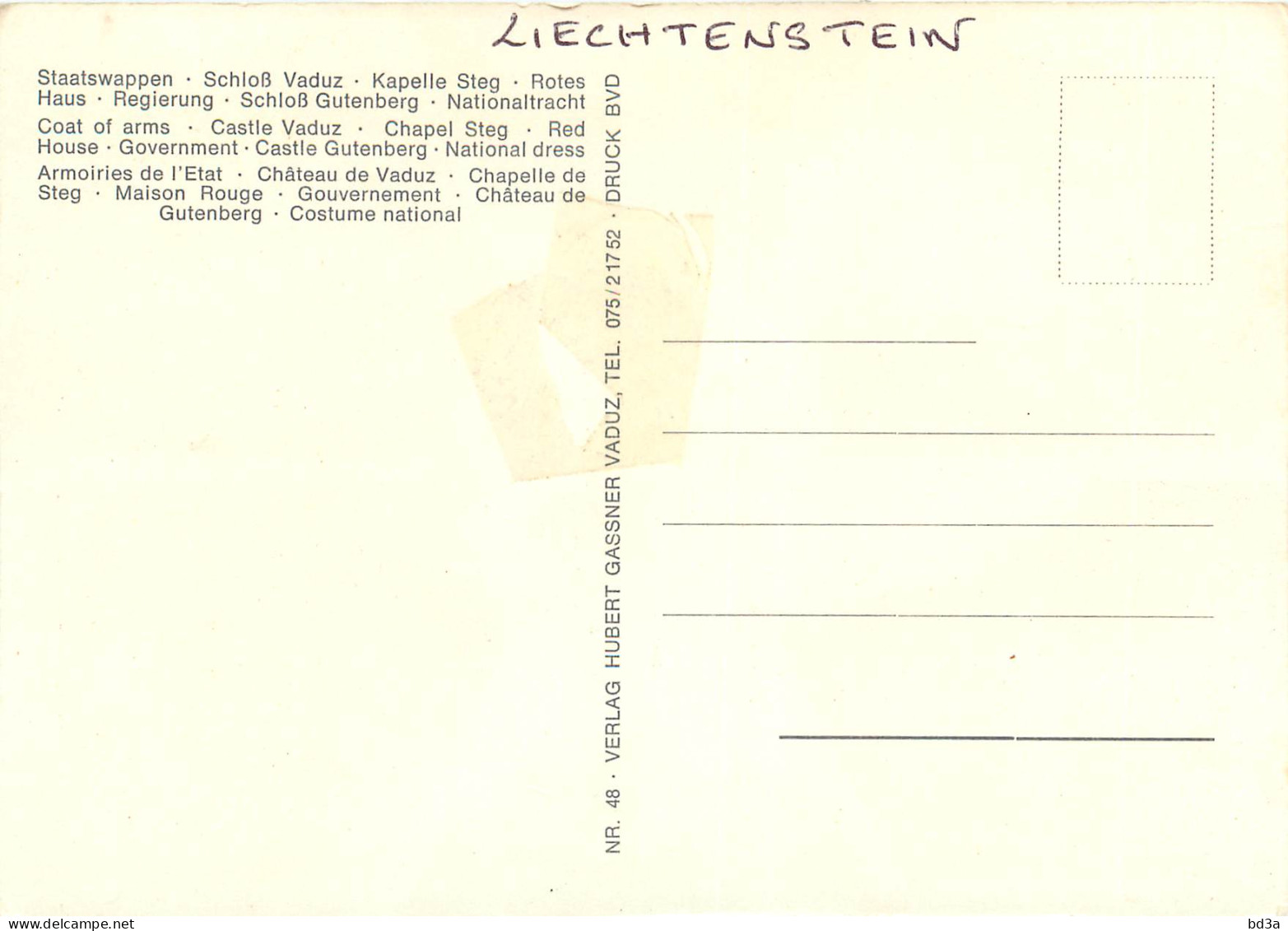  PRINCIPAUTE DE LIECHTENSTEIN  - Liechtenstein