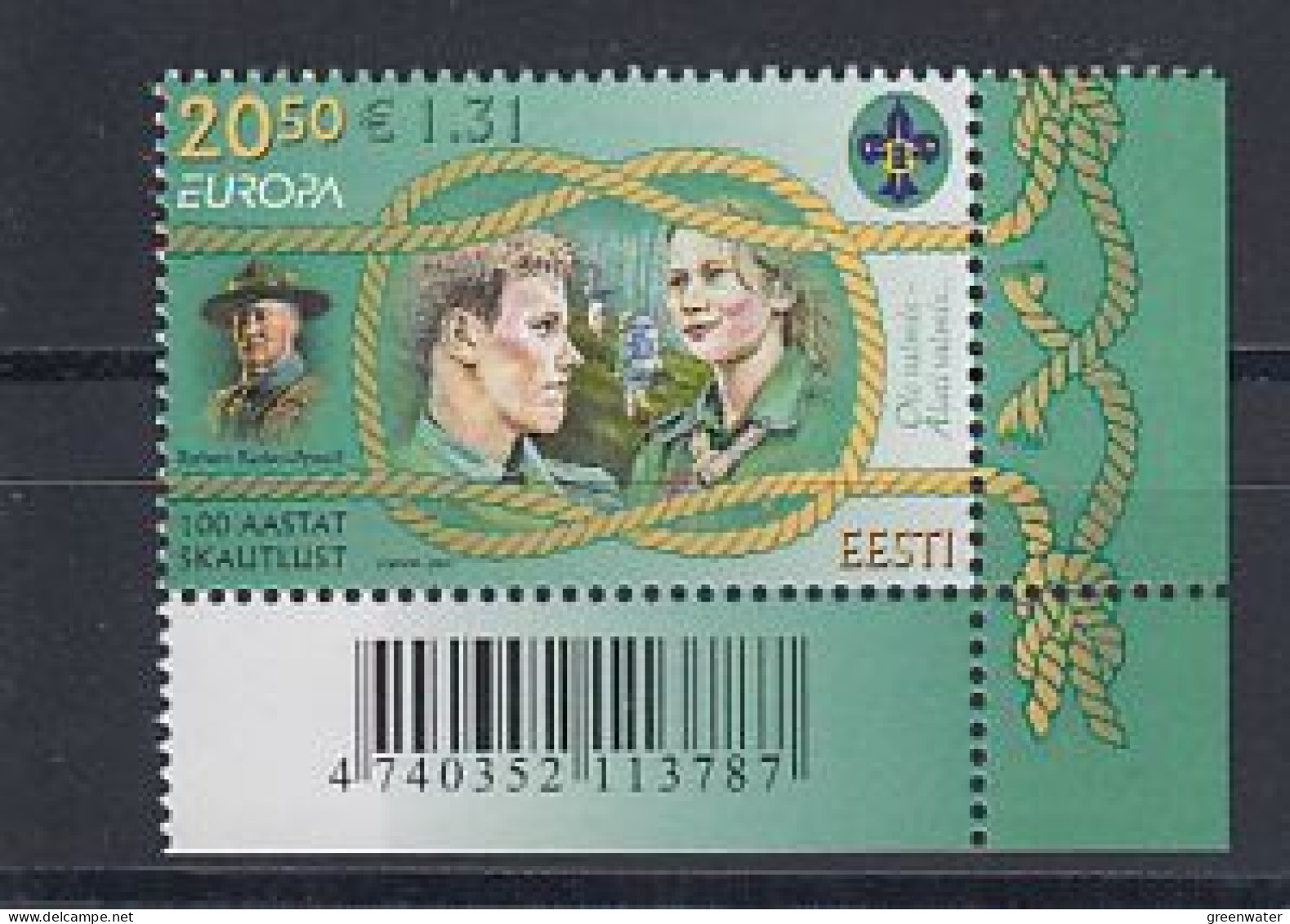 Europa Cept 2007 Estonia 1v ** Mnh (59421A) - 2007