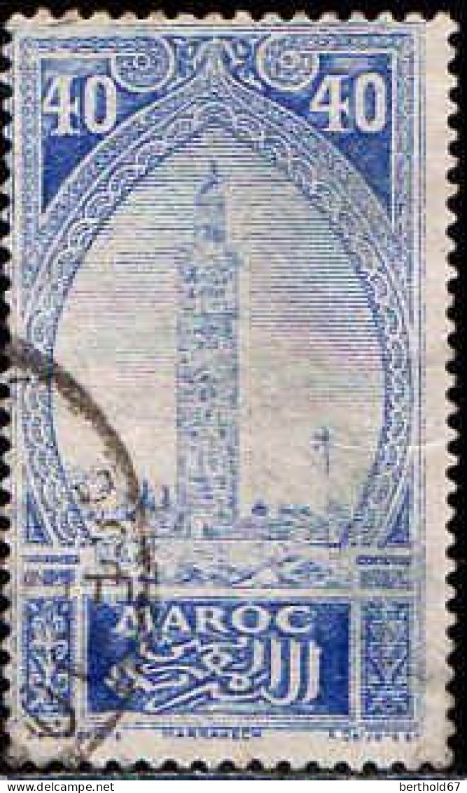 Maroc (Prot.Fr) Poste Obl Yv: 73 Mi:31 Marrakech La Koutoubia (cachet Rond) - Used Stamps