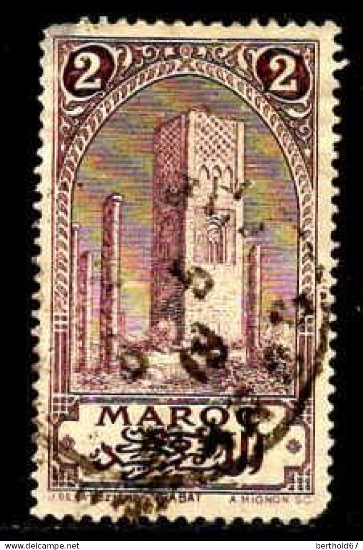 Maroc (Prot.Fr) Poste Obl Yv: 64 Mi:22 Rabat Tour Hassan Taille-douce (Dents Courtes) - Used Stamps