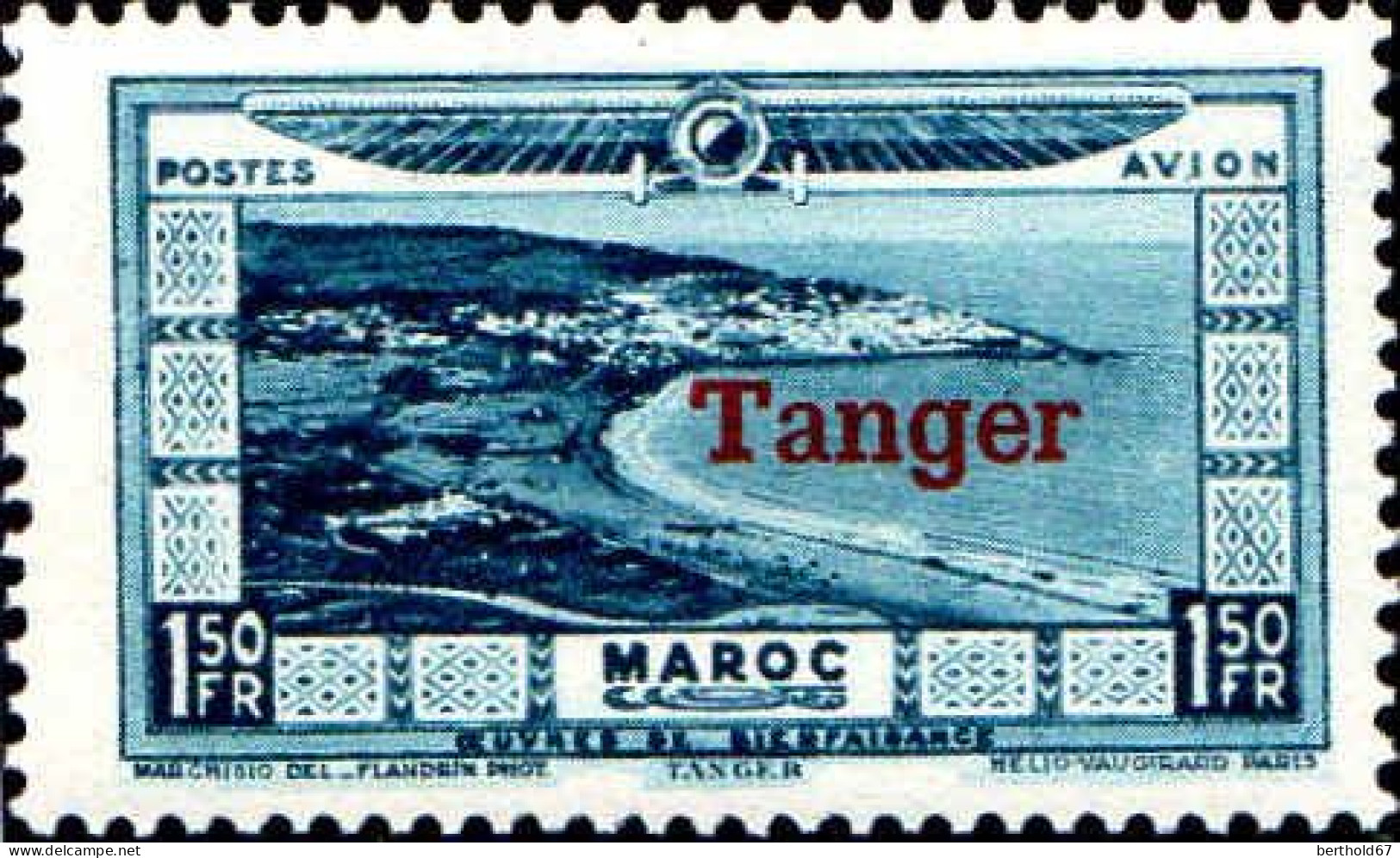 Maroc (Prot.Fr) Avion N* Yv: 22/31 Victimes de la sécheresse & des inondations surch Tanger (Trace de charnière)