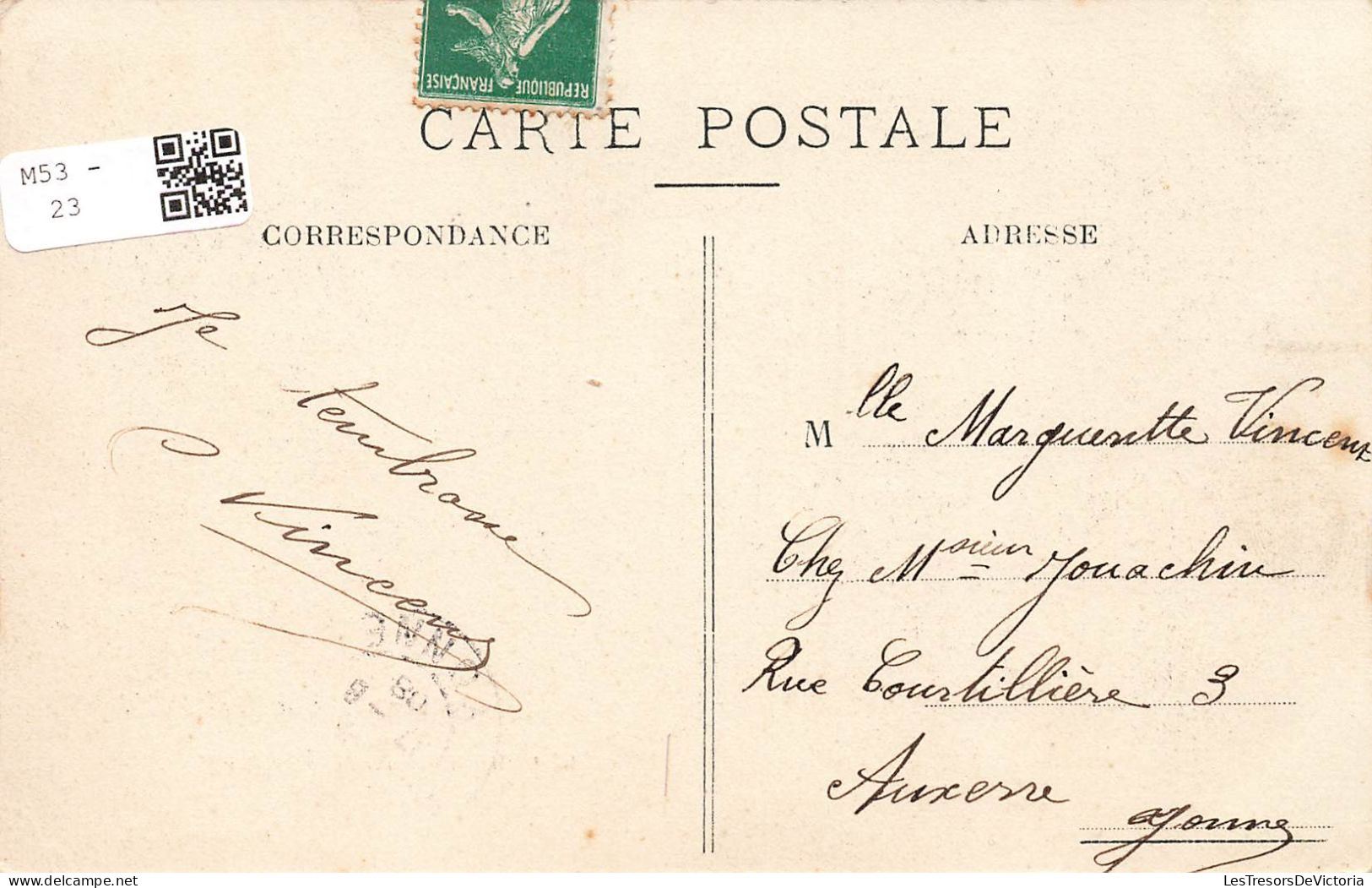 FANTAISIES - Hommes - J'arrive à Avallon Et T'envoie Le Bonjour - Train - Carte Postale Ancienne - Uomini