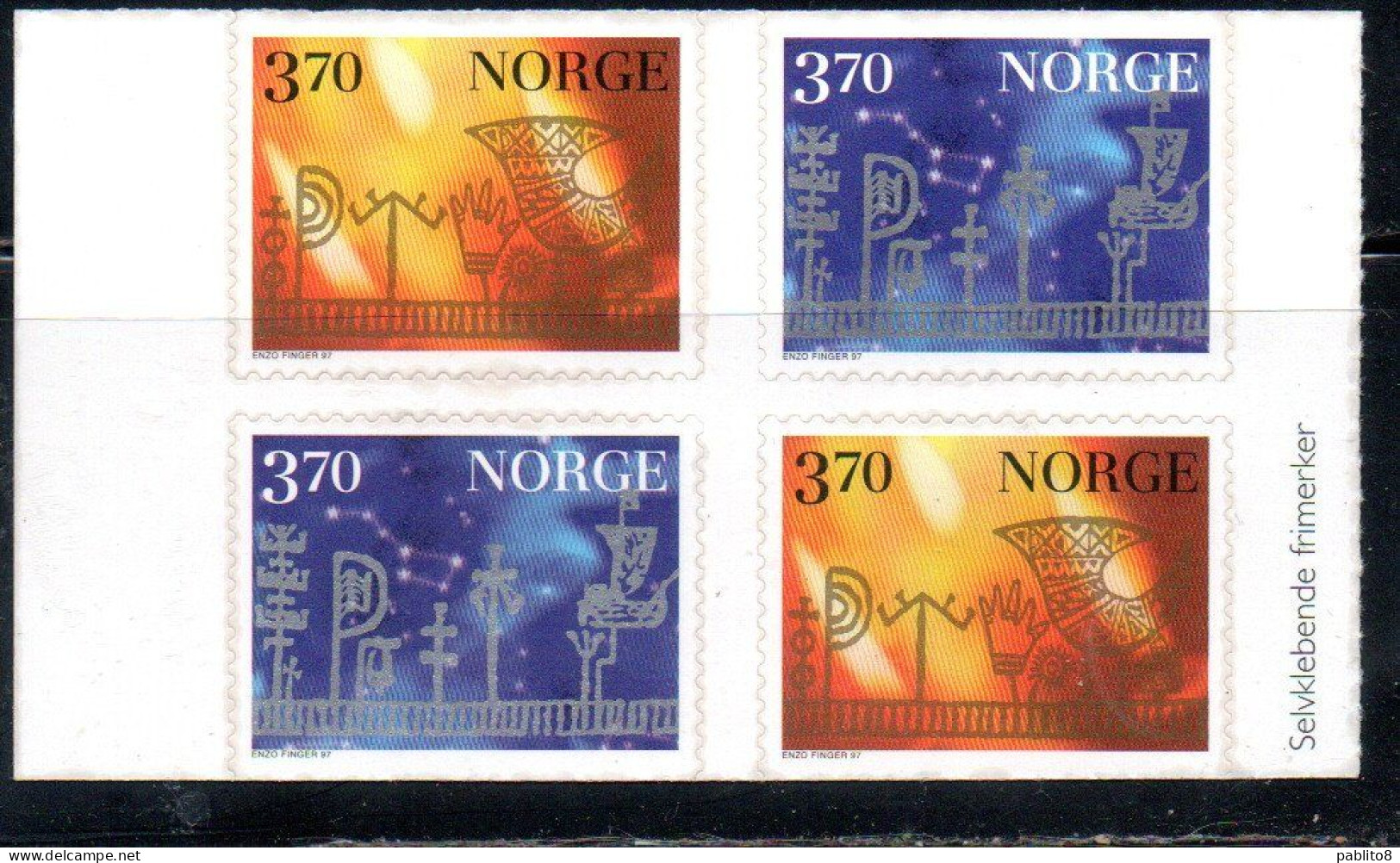 NORWAY NORGE NORVEGIA NORVEGE 1996 CHRISTMAS NATALE NOEL WEIHNACHTEN NAVIDAD BOOKLET BLOCK MNH - Carnets