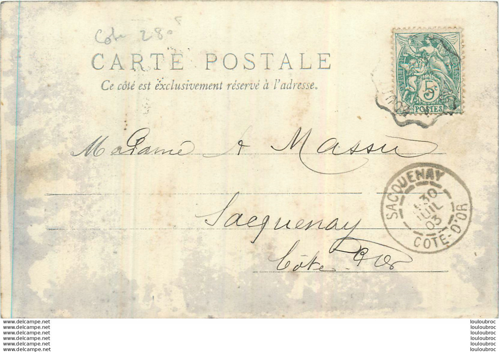 UN CHARBONNIER TYPE DU CENTRE  1903 - Other & Unclassified