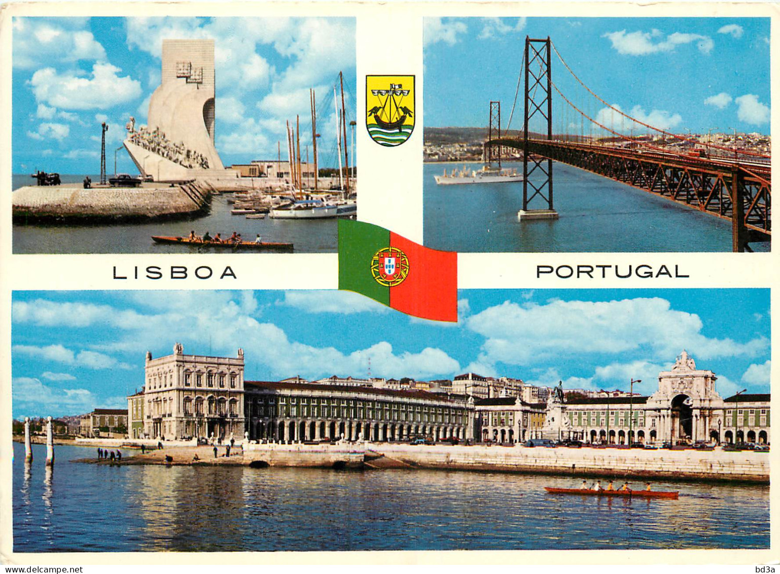 Portugal LISBOA MULTIVUES BLASON DRAPEAU - Lisboa