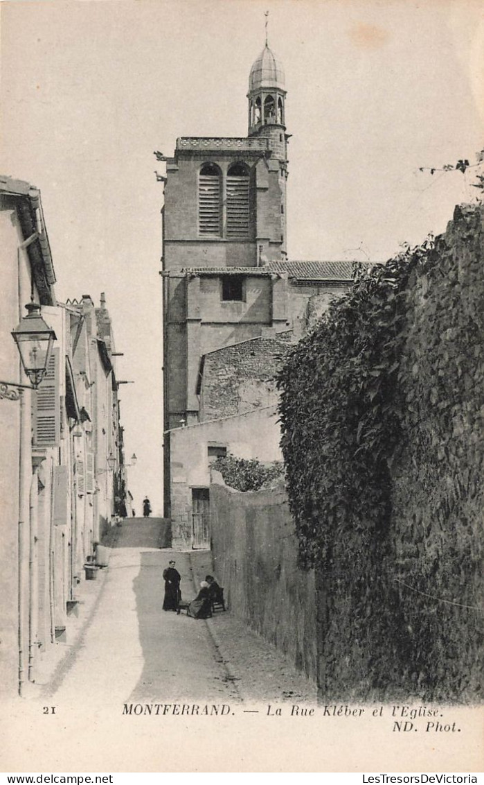 FRANCE - Montferrand - Vue Sur La Rue Kléber Et L'église - N D Phot - Vue Générale - Animé - Carte Postale Ancienne - Clermont Ferrand