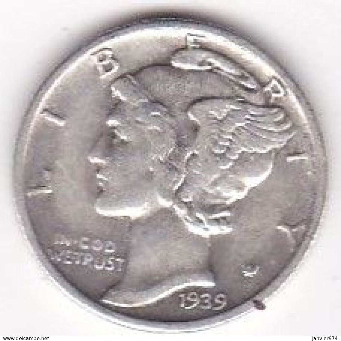 Etats-Unis. One Dime 1939 D Denver, Mercury, En Argent - 1916-1945: Mercury (Mercure)