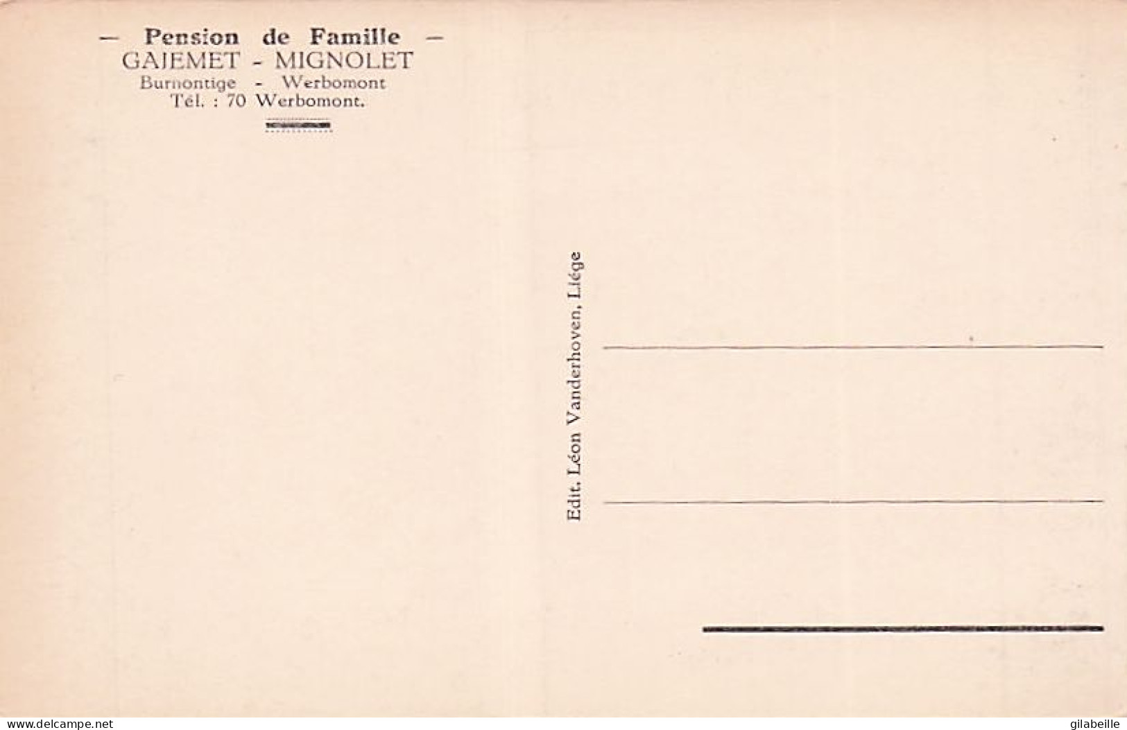 Ferrieres - BURNONTIGE -  Pension De Famille  - Gaiemet - Mignolet - Ferrières