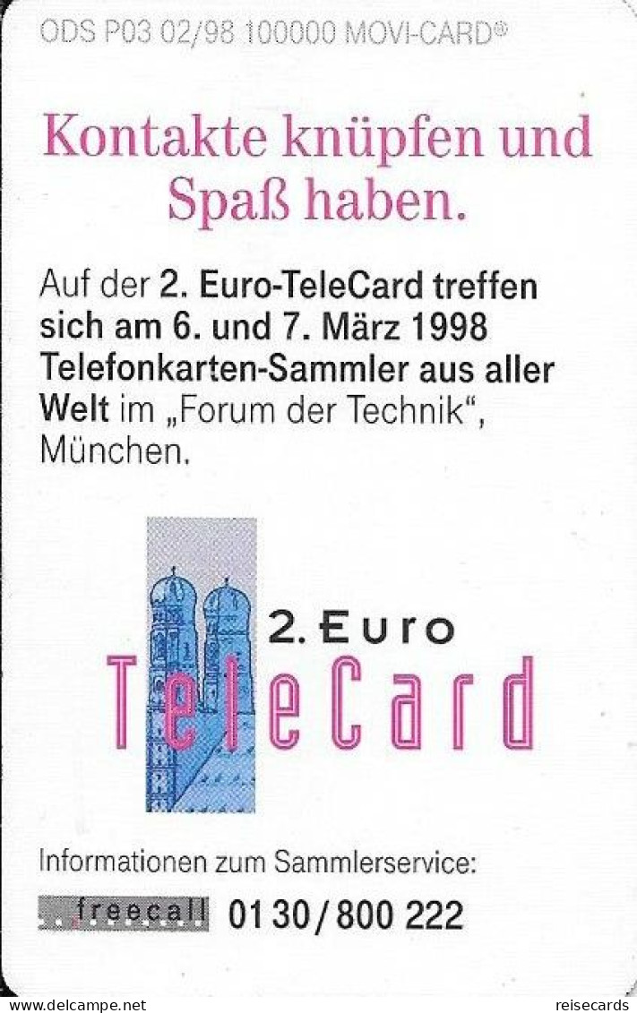 Germany: Telekom P 03 02.98  2. Euro-Telecard Expo München 1998. (Wackelbild) - P & PD-Series : Taquilla De Telekom Alemania