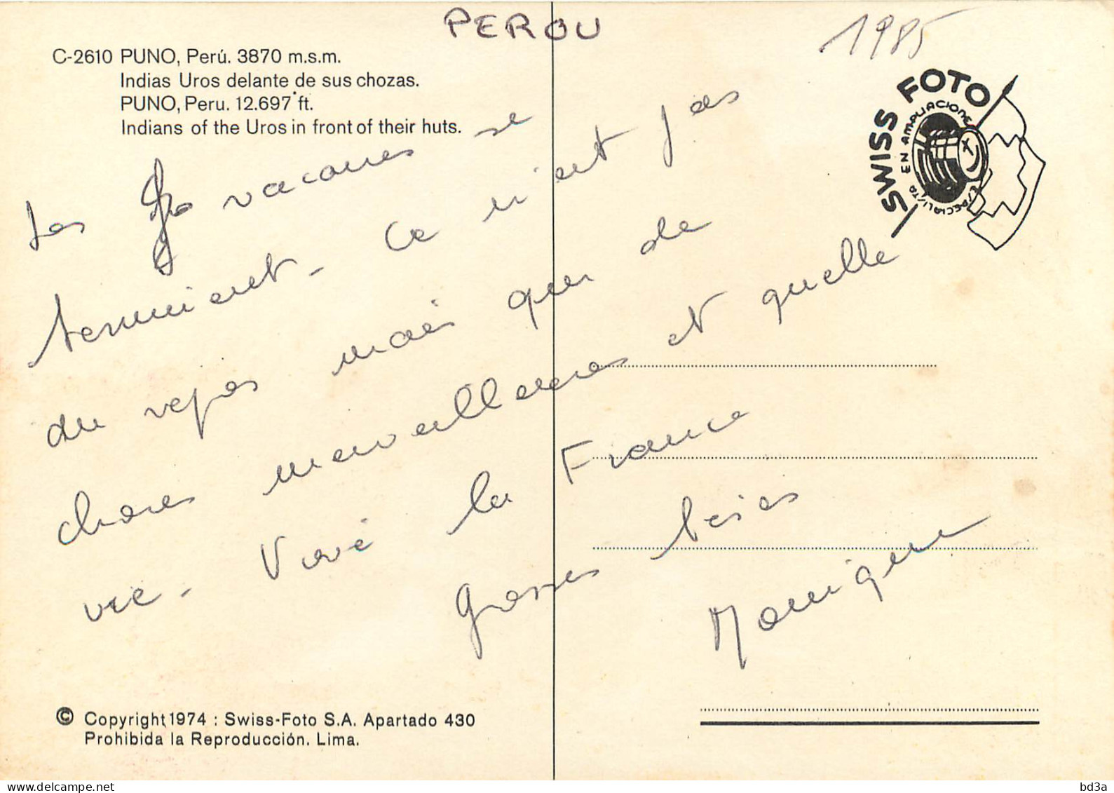 PEROU PERU PUNO INDIAS - Perù