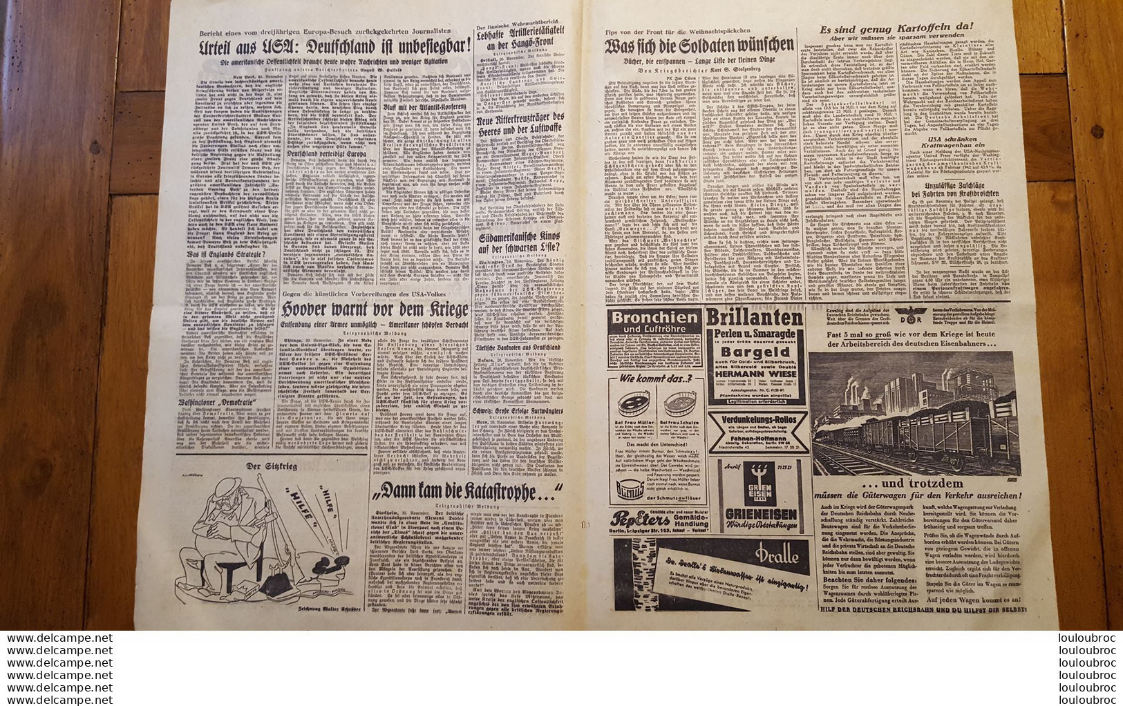 NACHTAUSGABE 20 NOVEMBRE 1941 BERLINER ILLSTRIERTE  DOUBLE PAGE - 1939-45