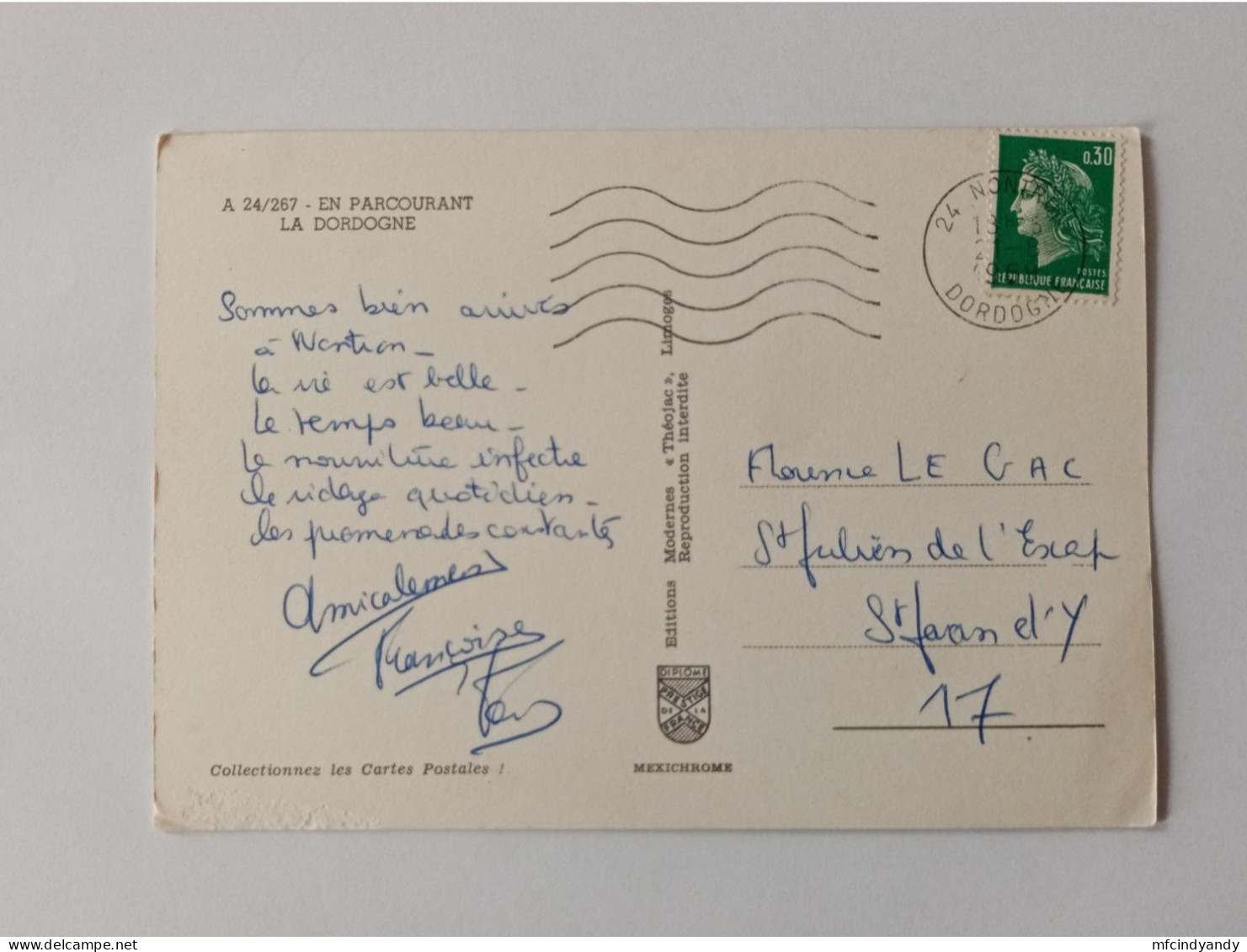 Carte Postale - Dordogne Sa Vallée Et Gorges - En Parcourant La Dordogne     (2Lpbxg) - Altri