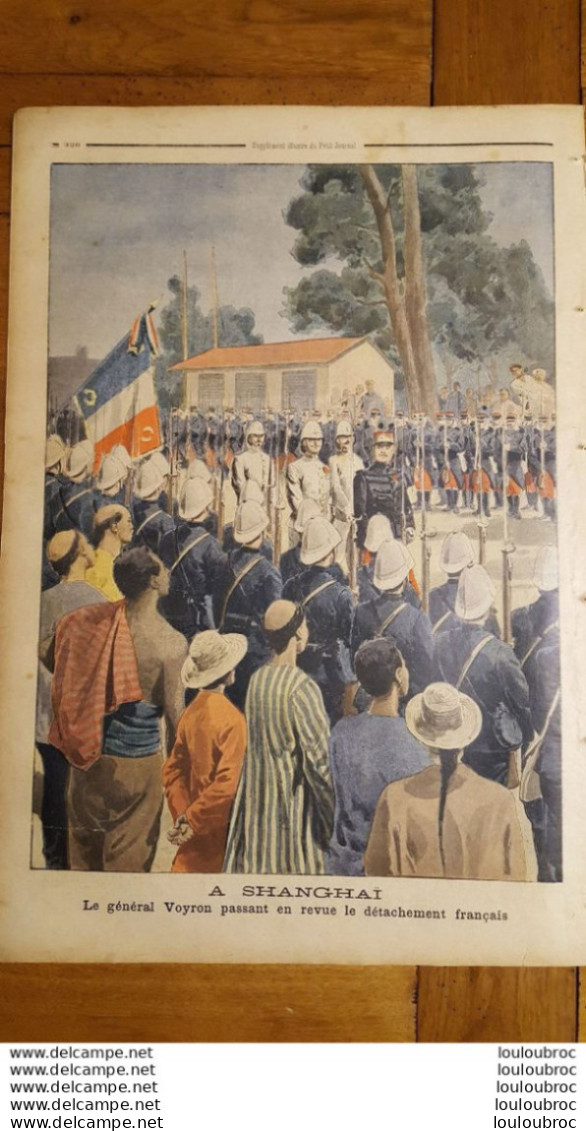 LE PETIT JOURNAL SUPPLEMENT ILLUSTRE  7 OCTOBRE 1900  CHINE SHANGHAI GENERAL VOYRON EN REVUE ET BANQUET DES MAIRES - Le Petit Journal
