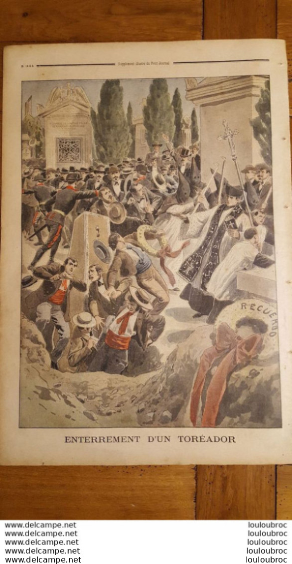 LE PETIT JOURNAL SUPPLEMENT ILLUSTRE  28 OCTOBRE 1900 RAZZIA DANS LE SUD ORANAIS ET ENTERREMENT TOREADOR - Le Petit Journal