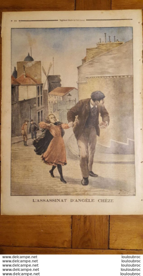 LE PETIT JOURNAL SUPPLEMENT ILLUSTRE 23  MARS  1902 MME MEUNIER CENTENAIRE D'ANGERVILLE ET ANGELE CHEZE ASSASSINEE - Le Petit Journal