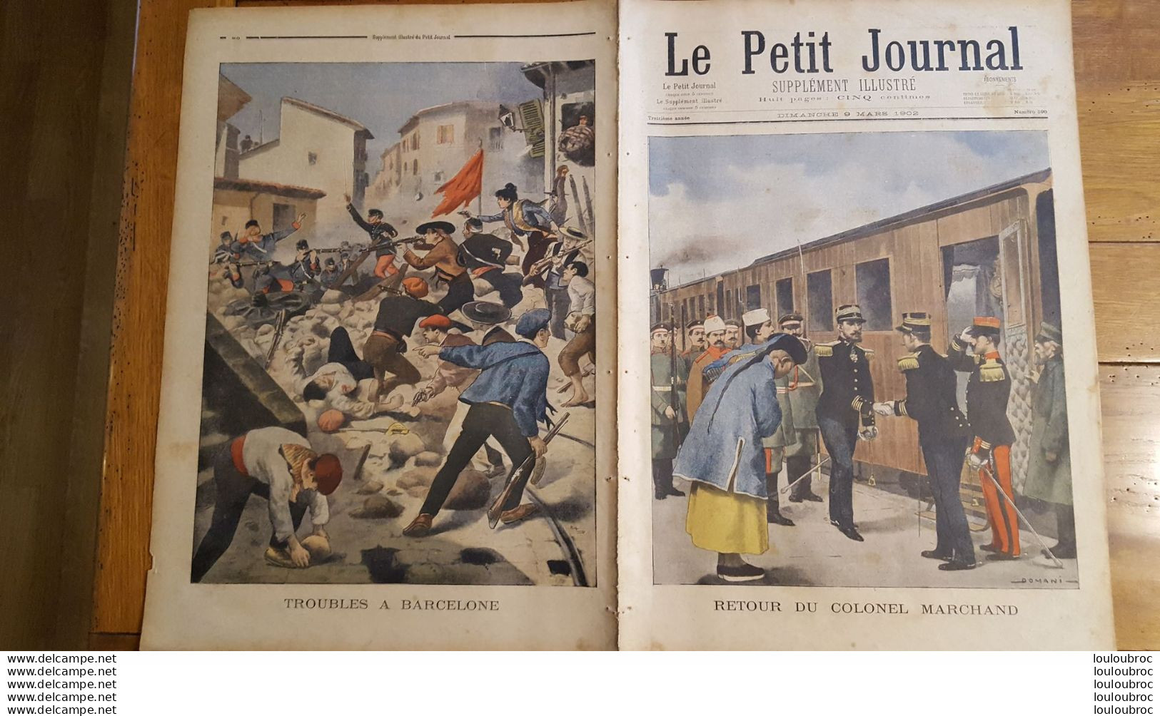 LE PETIT JOURNAL SUPPLEMENT ILLUSTRE 9 MARS 1902  CHINE RETOUR DU COLONEL MARCHAND - Le Petit Journal