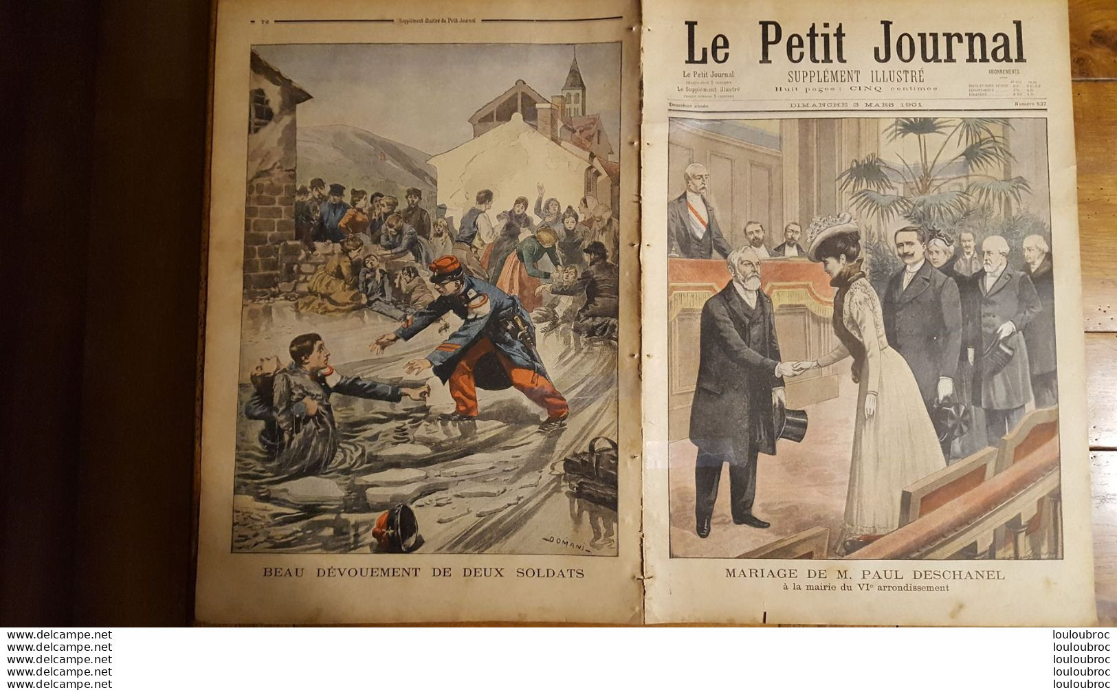 LE PETIT JOURNAL SUPPLEMENT ILLUSTRE  03 MARS 1901 MARIAGE DE PAUL DESCHANEL - Le Petit Journal