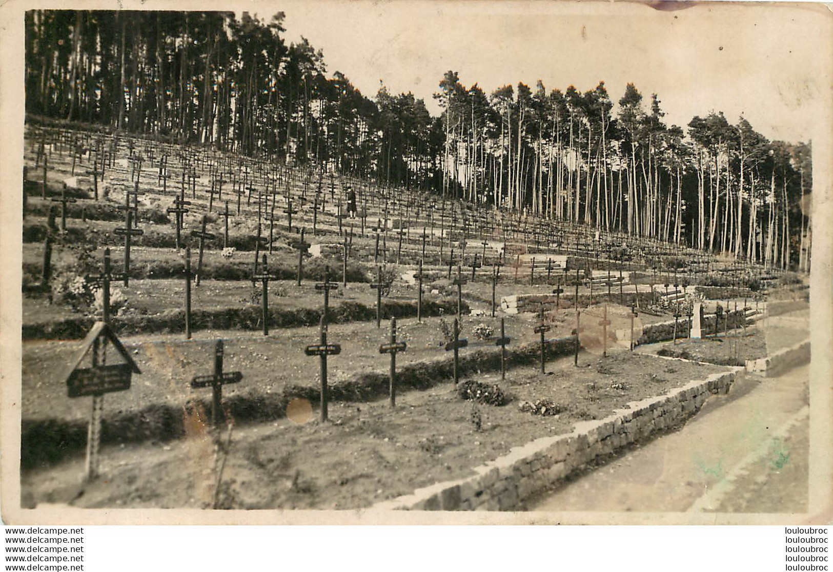 CARTE PHOTO CIMETIERE ALLEMAND KRAHENBERG A BREITENBACH - Cementerios De Los Caídos De Guerra