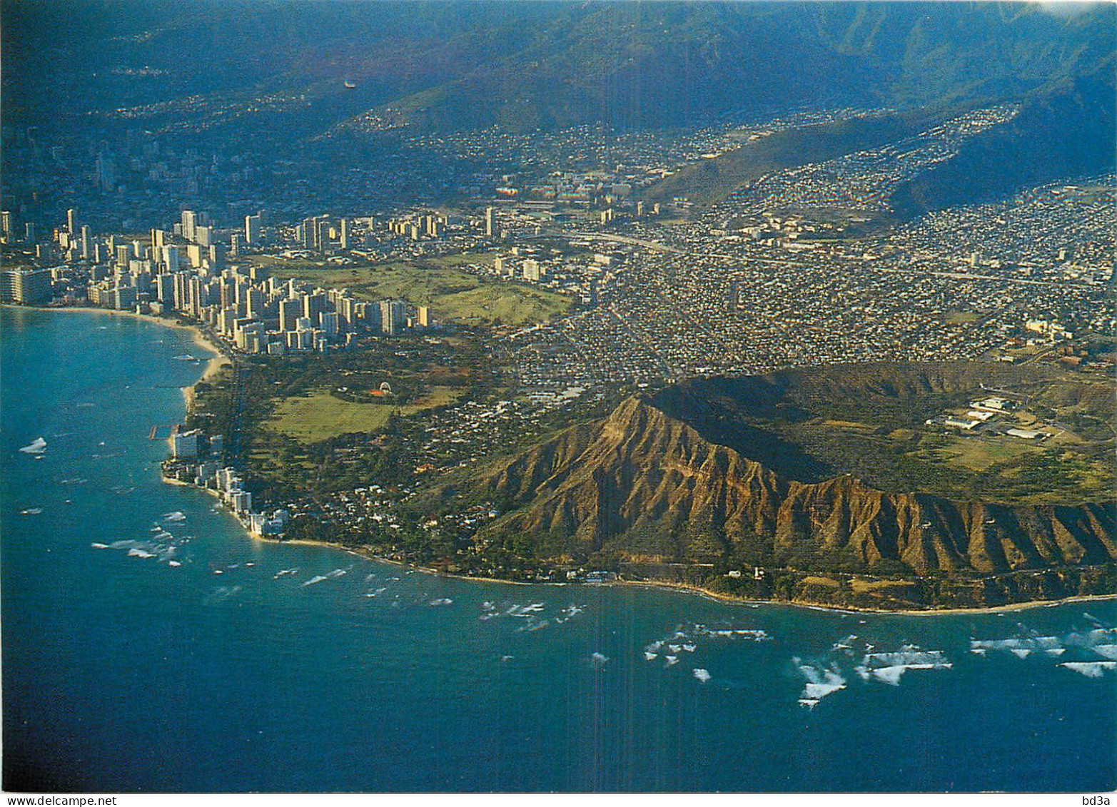 ETATS UNIS USA HAWAII AERIAL VIEW OF DIAMOND HEAD CRATER - Other & Unclassified