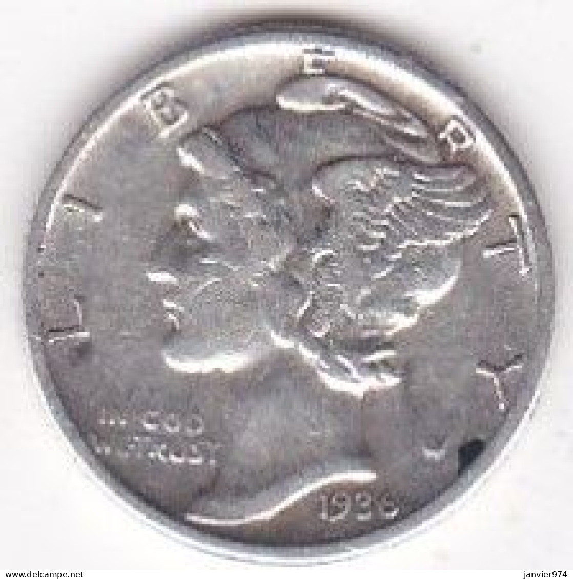 Etats-Unis. One Dime 1936 S San Francisco, Mercury, En Argent - 1916-1945: Mercury (kwik)