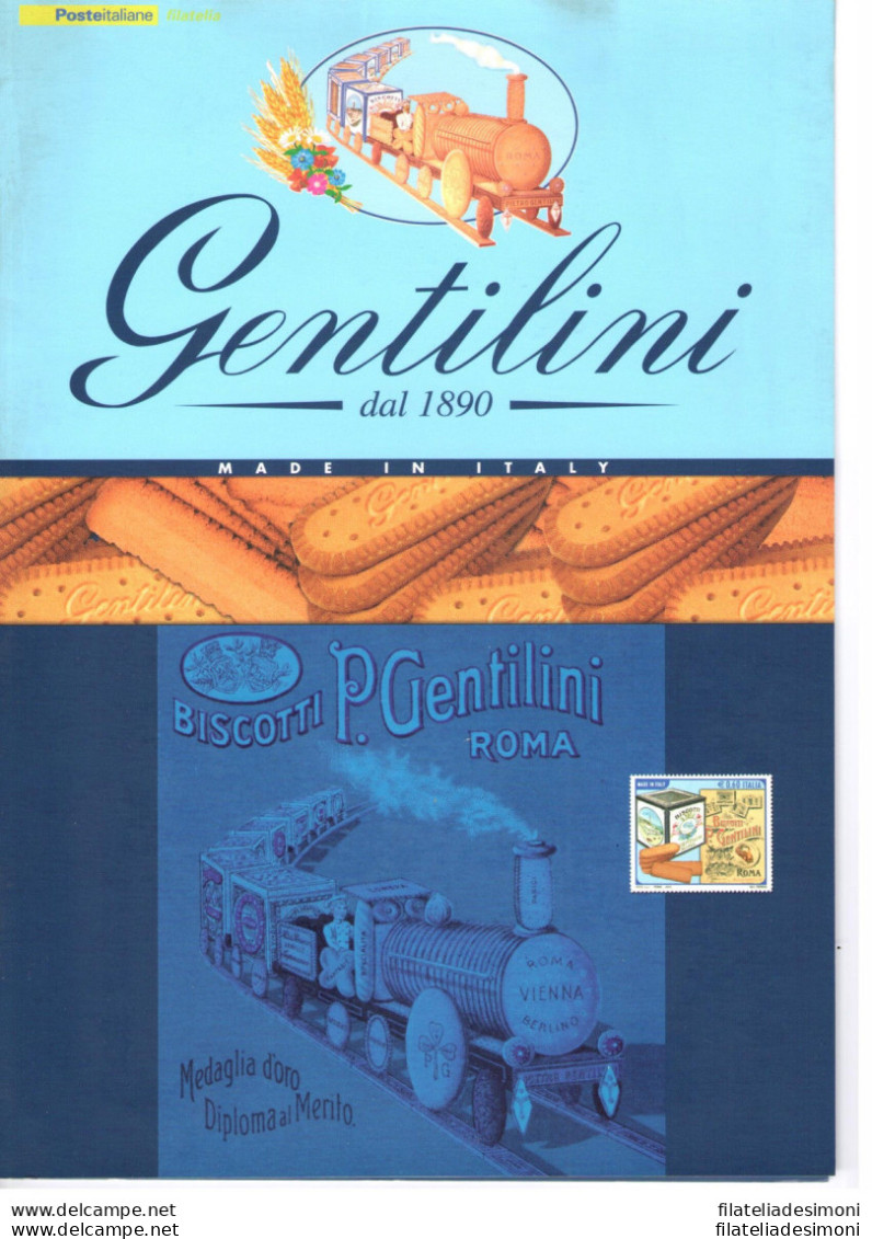 2010 Italia - Repubblica , Folder - Fatto In Italia Biscotti Gentilini  N° 249 - Folder