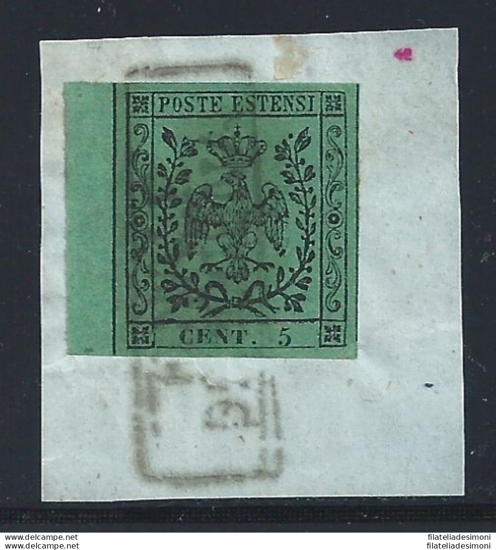 1852 MODENA N° 1 Usato Su Frammento  BUONI MARGINI - Modena