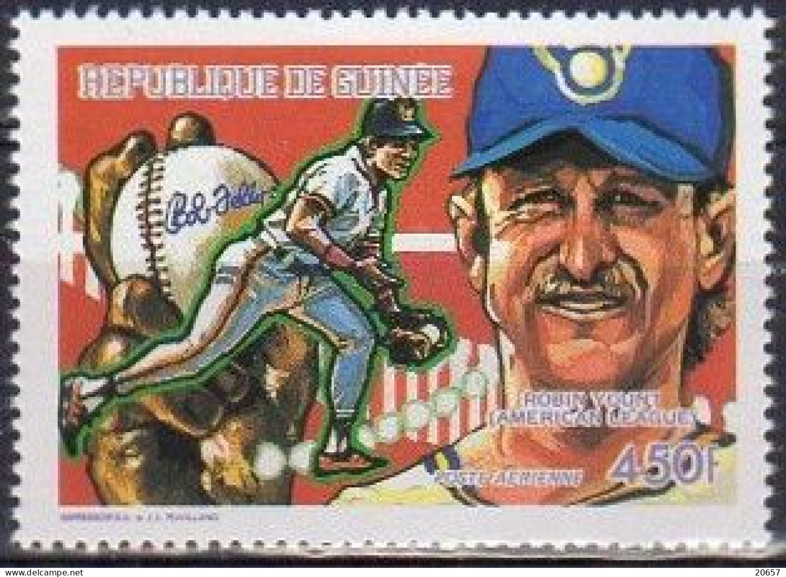 Guinée Conakry A 242 Base-ball, Robin Yount - Baseball