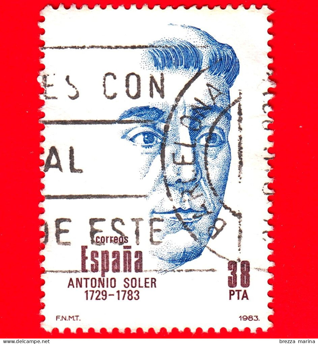 SPAGNA - Usato - 1983 - P. Antonio Soler (1729~1783), Compositore - Musica - 38 - Used Stamps