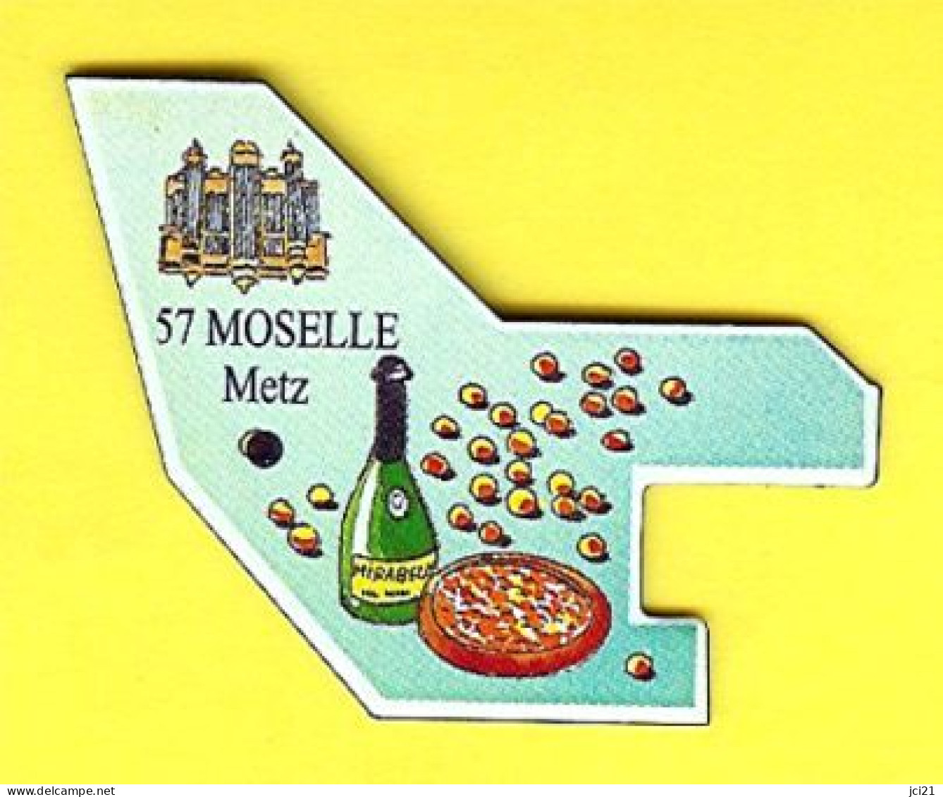 MAGNET 57 MOSELLE ANCIENNE COLLECTION 1990 LE GAULOIS CATHÉDRALE PRUNE MIRABELLE TARTE LIQUEUR _DMA8 - Magnets