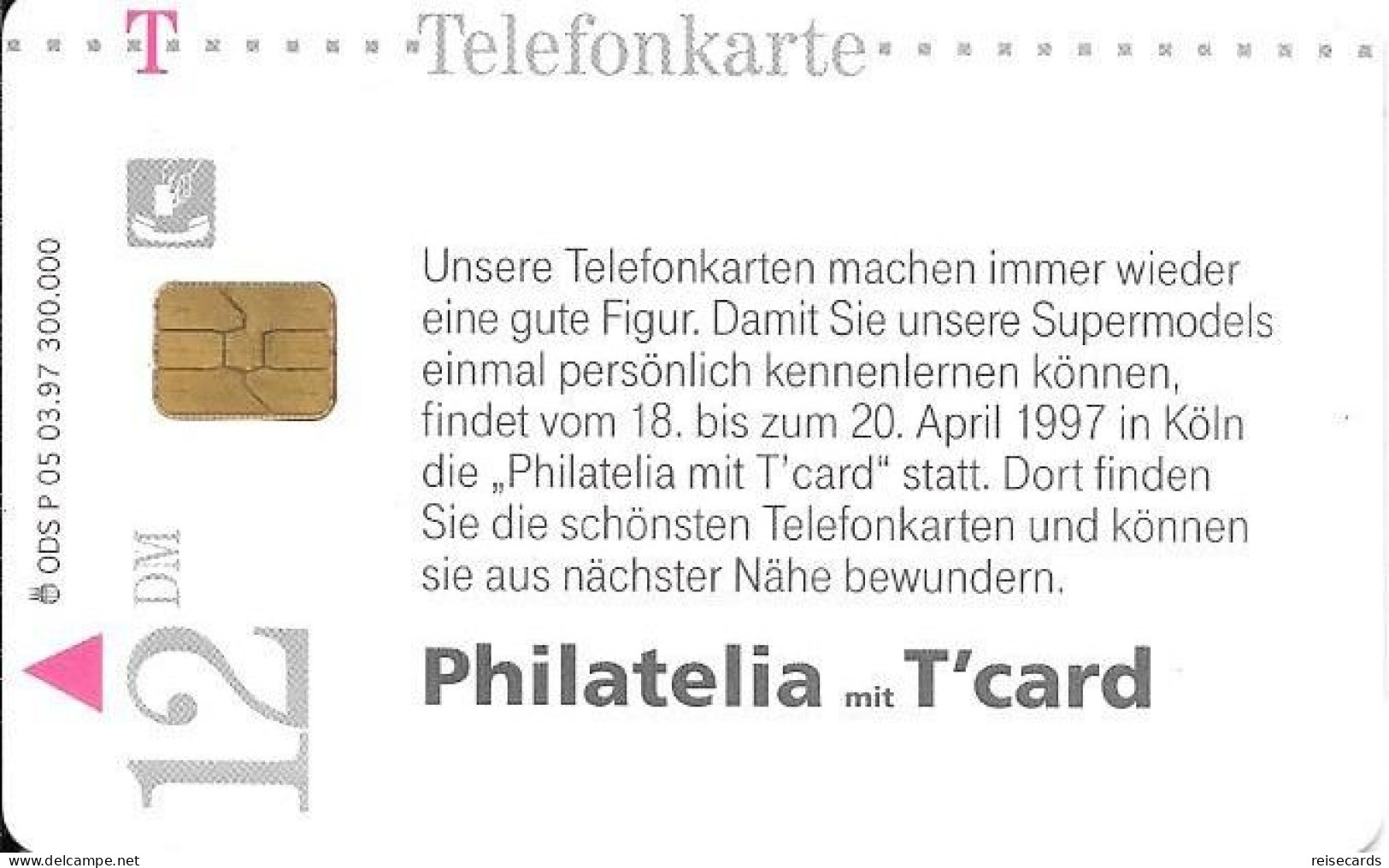 Germany: Telekom P 05 03.97 Philatelia Mit T'card Expo 1997 Köln - P & PD-Series: Schalterkarten Der Dt. Telekom