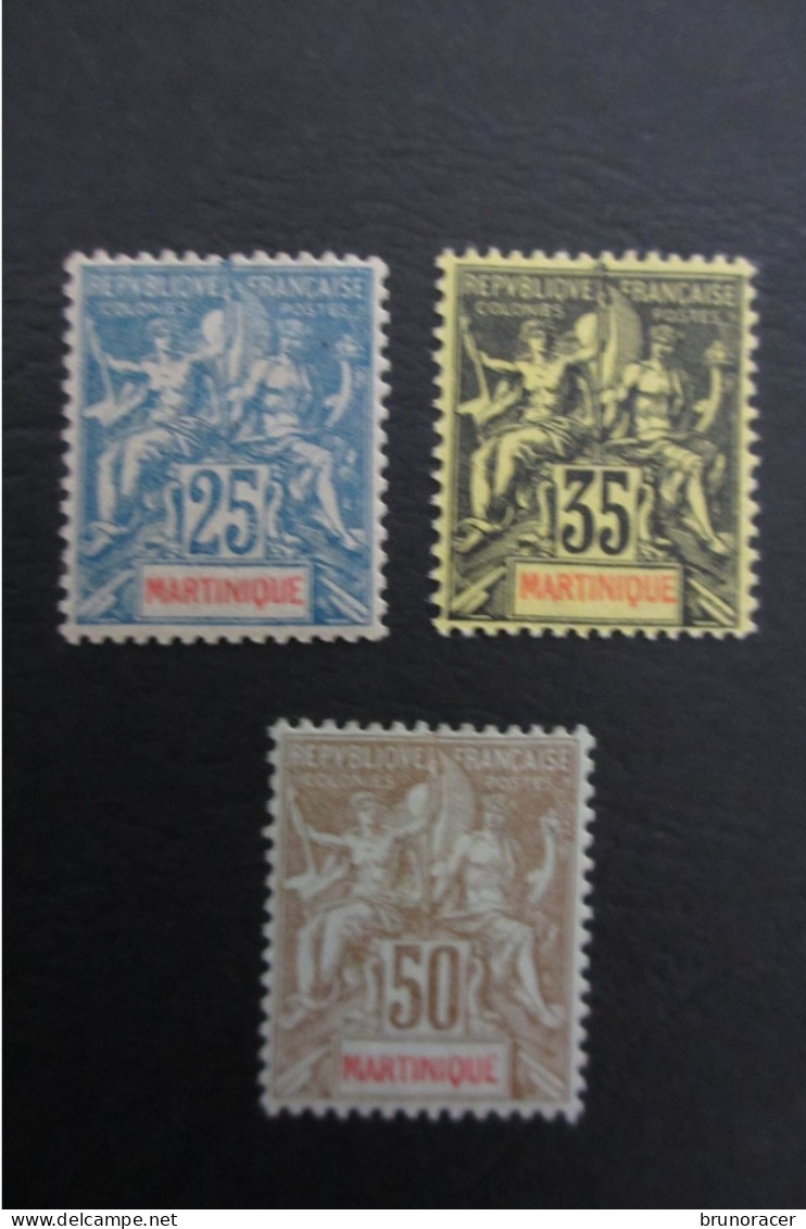 MARTINIQUE TYPE GROUPE N°47 à 49 NEUF* TB COTE 95 EUROS VOIR SCANS - Ungebraucht