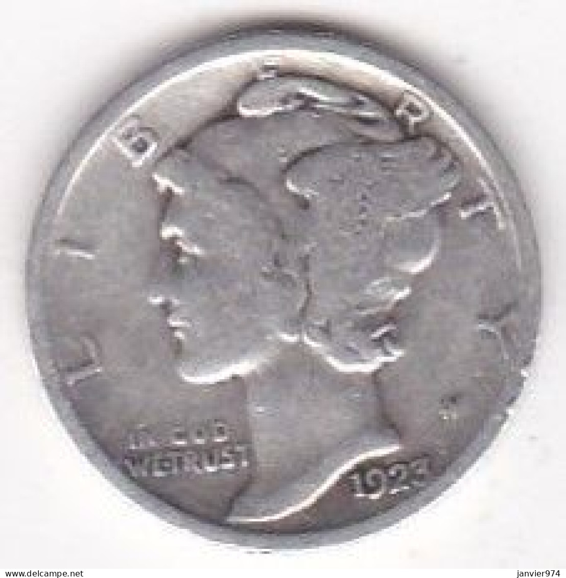 Etats-Unis. One Dime 1923, Mercury, En Argent - 1916-1945: Mercury (Mercurio)