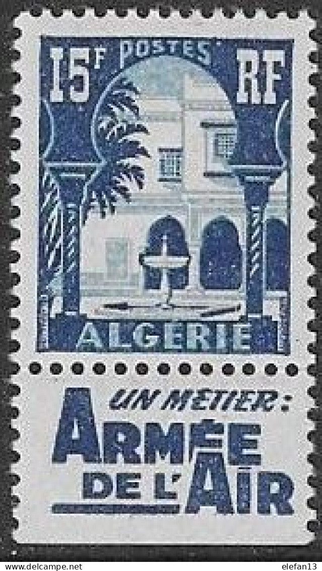 ALGERIE N°314a ** Avec Pub Armée De L'air  Neuf Sans Charnière  MNH - Unused Stamps