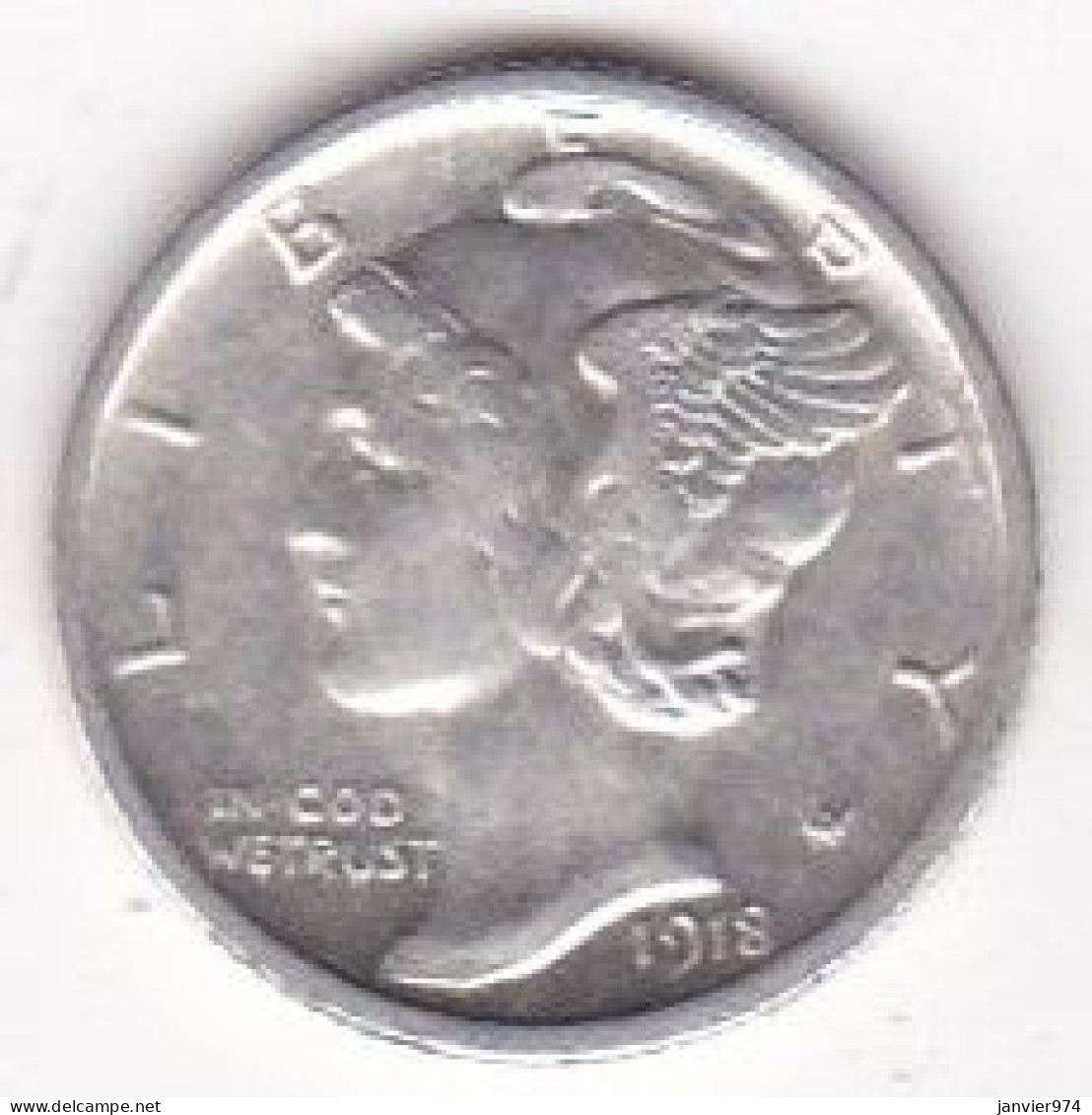 Etats-Unis. One Dime 1918 S San Francisco, Mercury, En Argent - 1916-1945: Mercury (Mercurio)