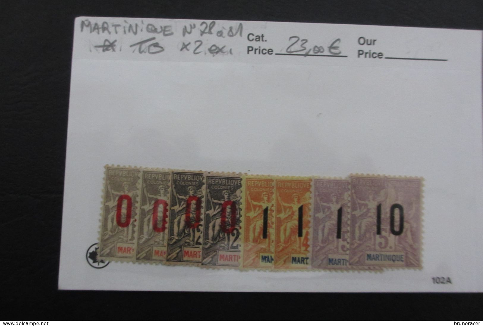 MARTINIQUE TYPE GROUPE N°57 NEUF* TB COTE 23 EUROS VOIR SCANS - Ungebraucht