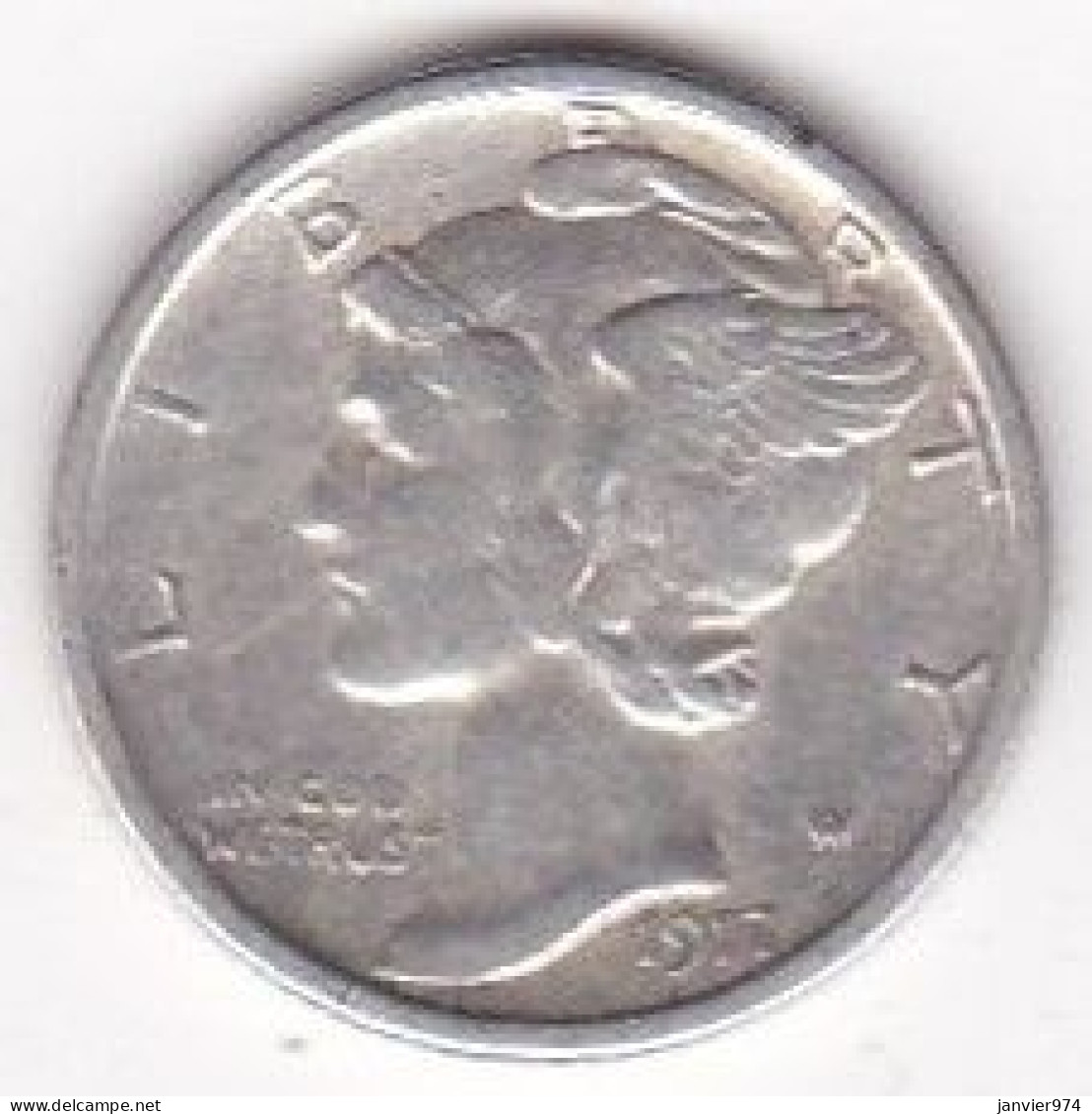 Etats-Unis. One Dime 1917 S San Francisco, Mercury, En Argent - 1916-1945: Mercury (kwik)