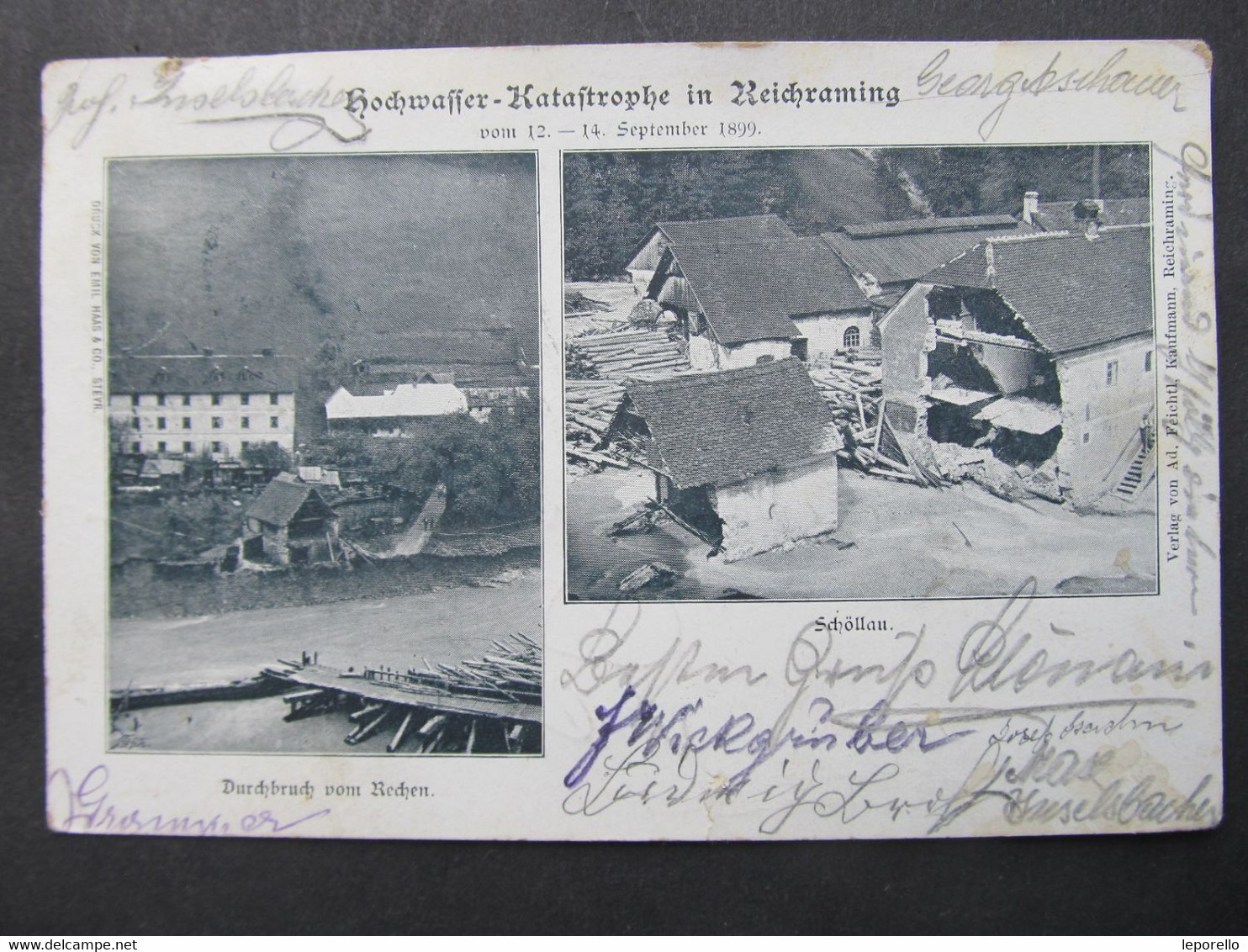AK REICHRAMING B. STEYR Schöllau Hochwasser Katastrophe 1899  ////   D*49289 - Steyr