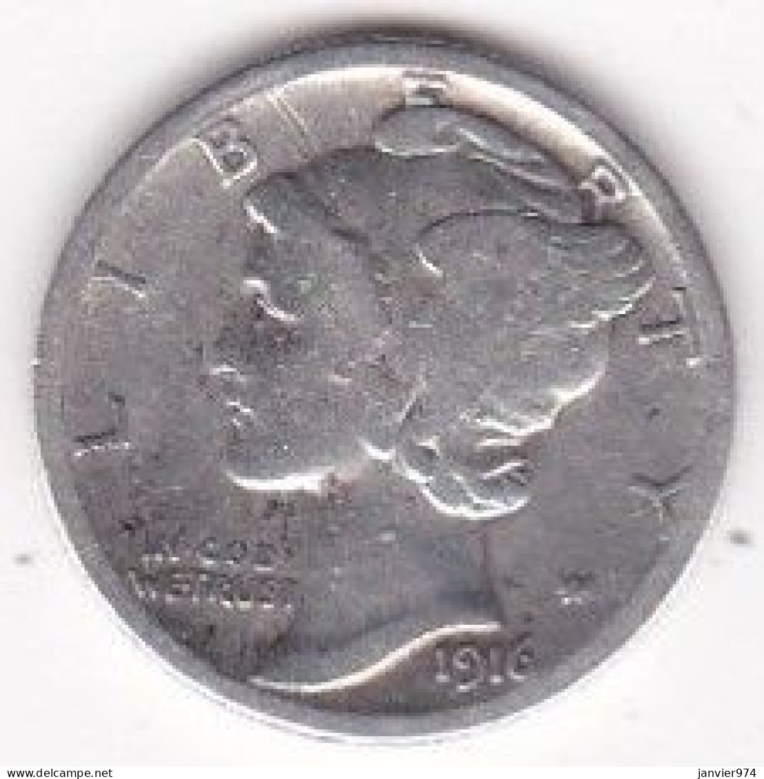 Etats-Unis. One Dime 1916 S San Francisco, Mercury, En Argent - 1916-1945: Mercury