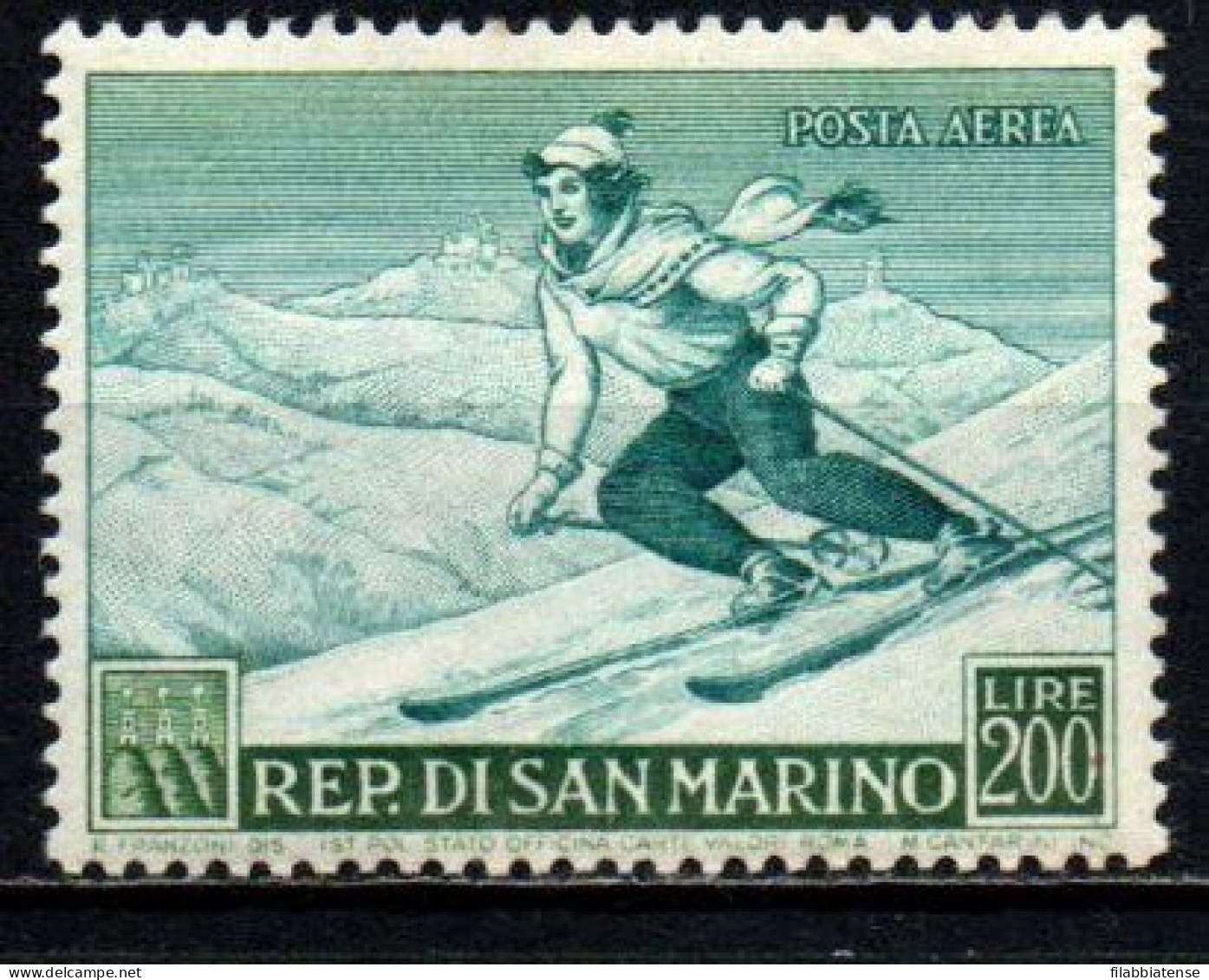 1953 - San Marino PA 111 Sport - Sciatrice   ++++++ - Unused Stamps