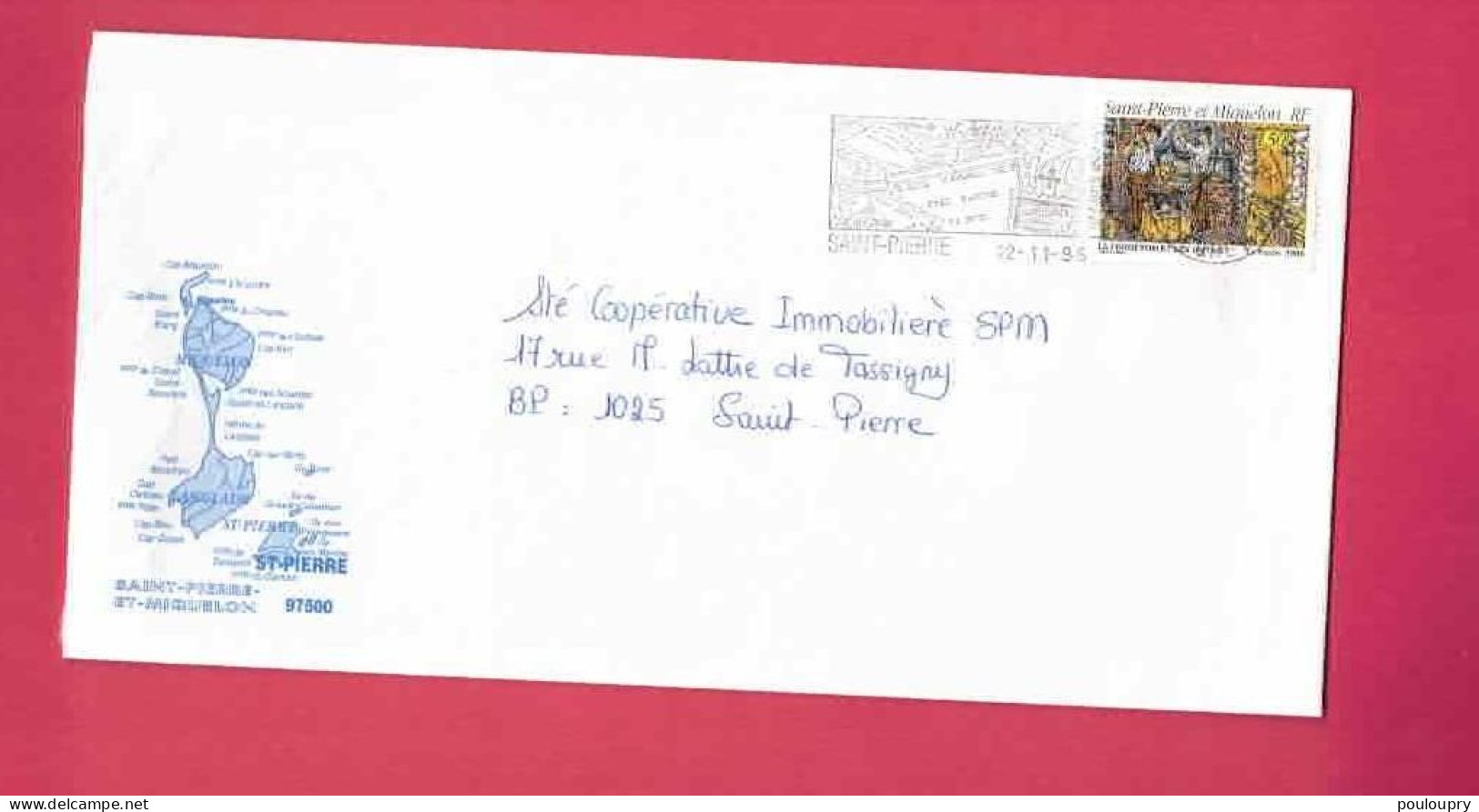 Lettre De 1996 Pour Saint-Pierre - YT N° 628 - Forgeron - Flamme " Les Timbres De Nos îles " - Covers & Documents