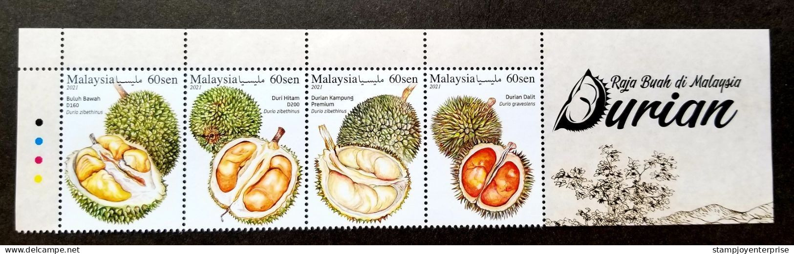 Malaysia King Of Fruits Durian 2021 Food Plant Durians Fruit (stamp Title) MNH - Malaysia (1964-...)