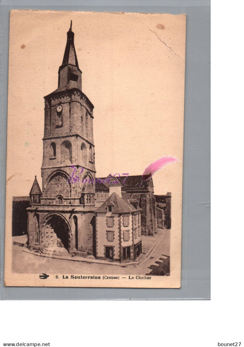 CPA - LA SOUTERRAINE 23 - Le Clocher De L'Eglise 1938 - La Souterraine